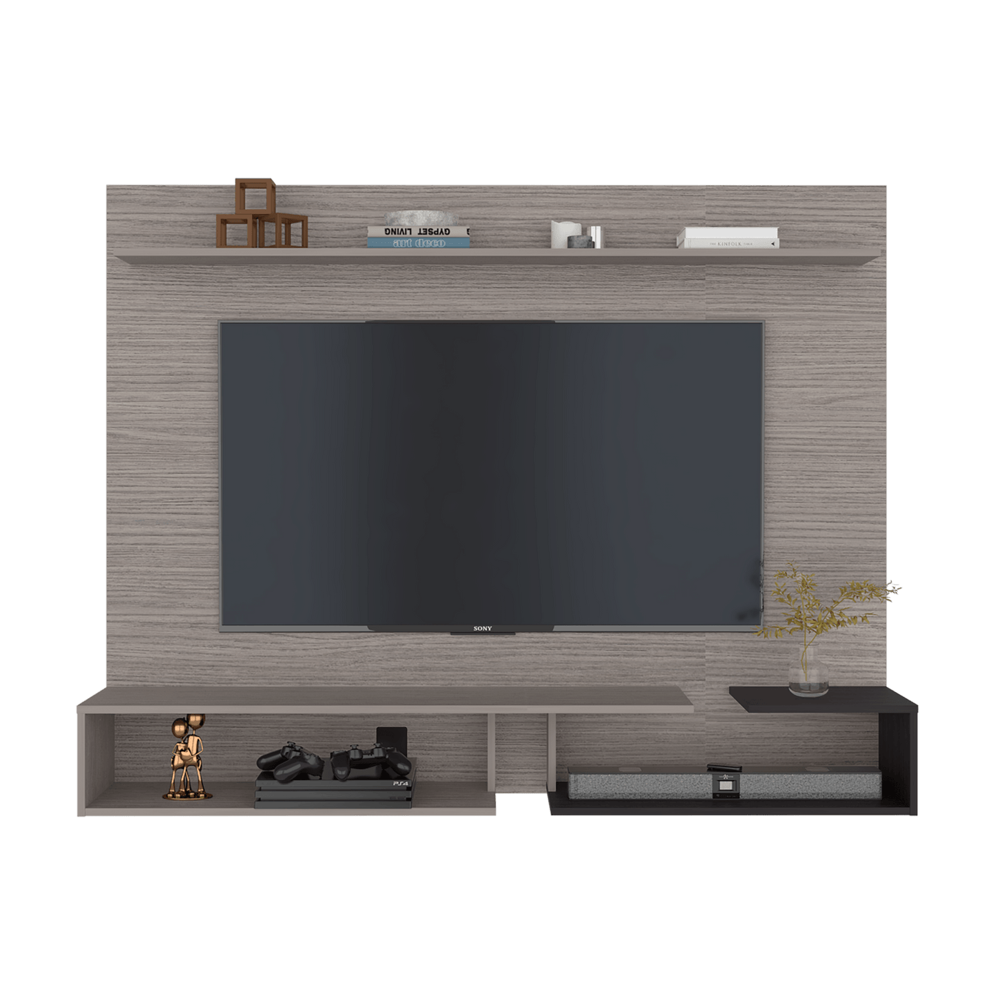 Panel De Tv 65" Desa 128X164X28 Rta Positano Wengue Zf