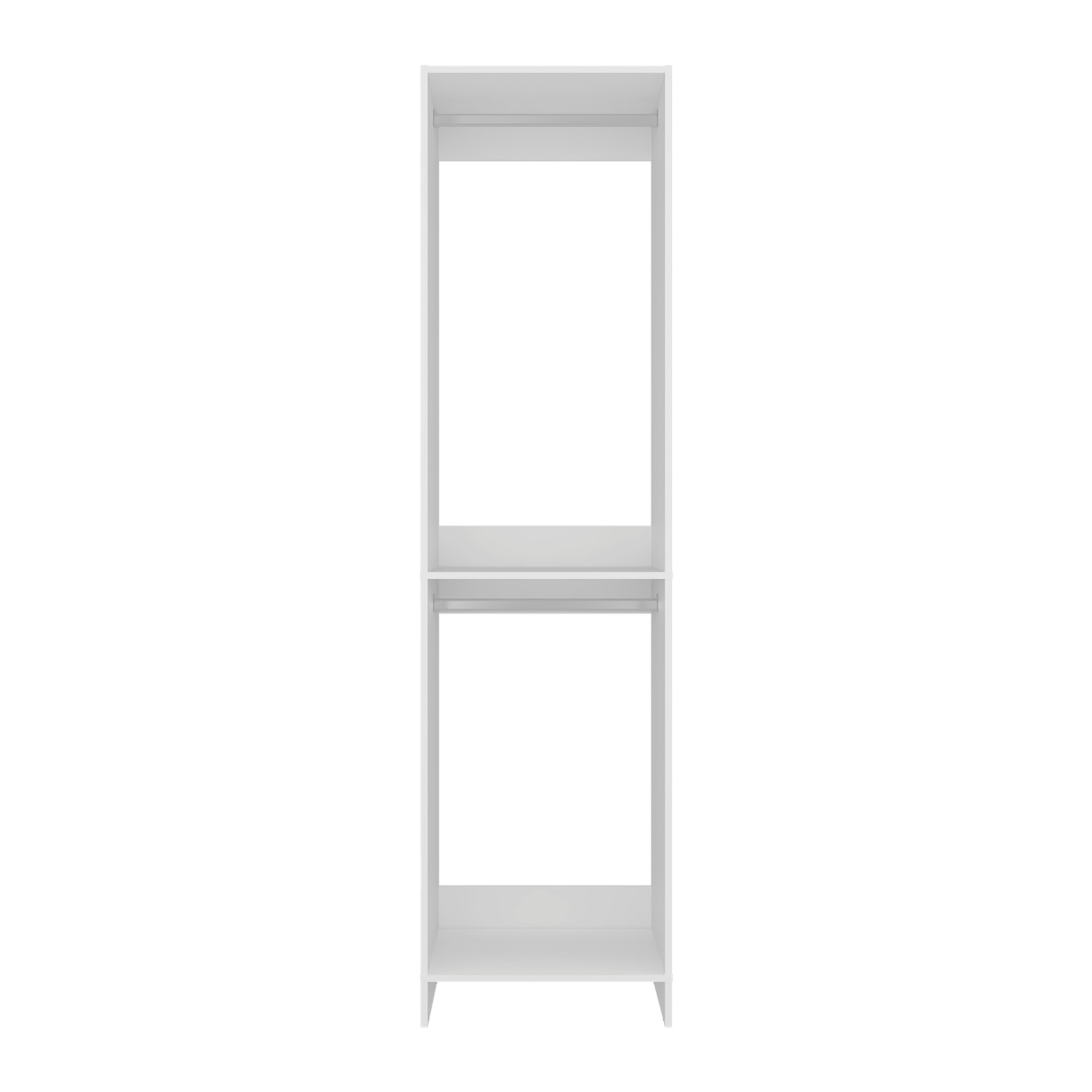 Closet Eco 2 Rods 213X55X48 Rta Kronos Blanco Zf