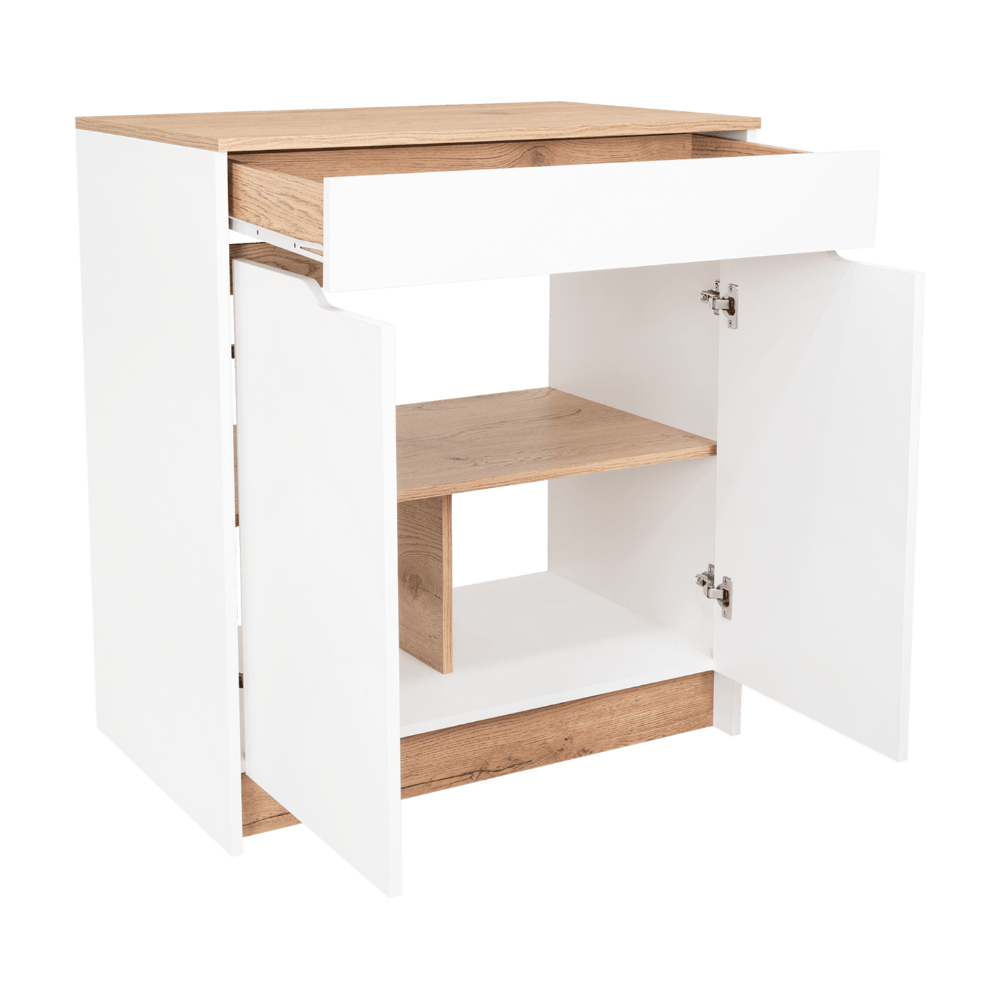 Mueble Inferior Cocina Soler 89X80 Rta Blanco Macadamia