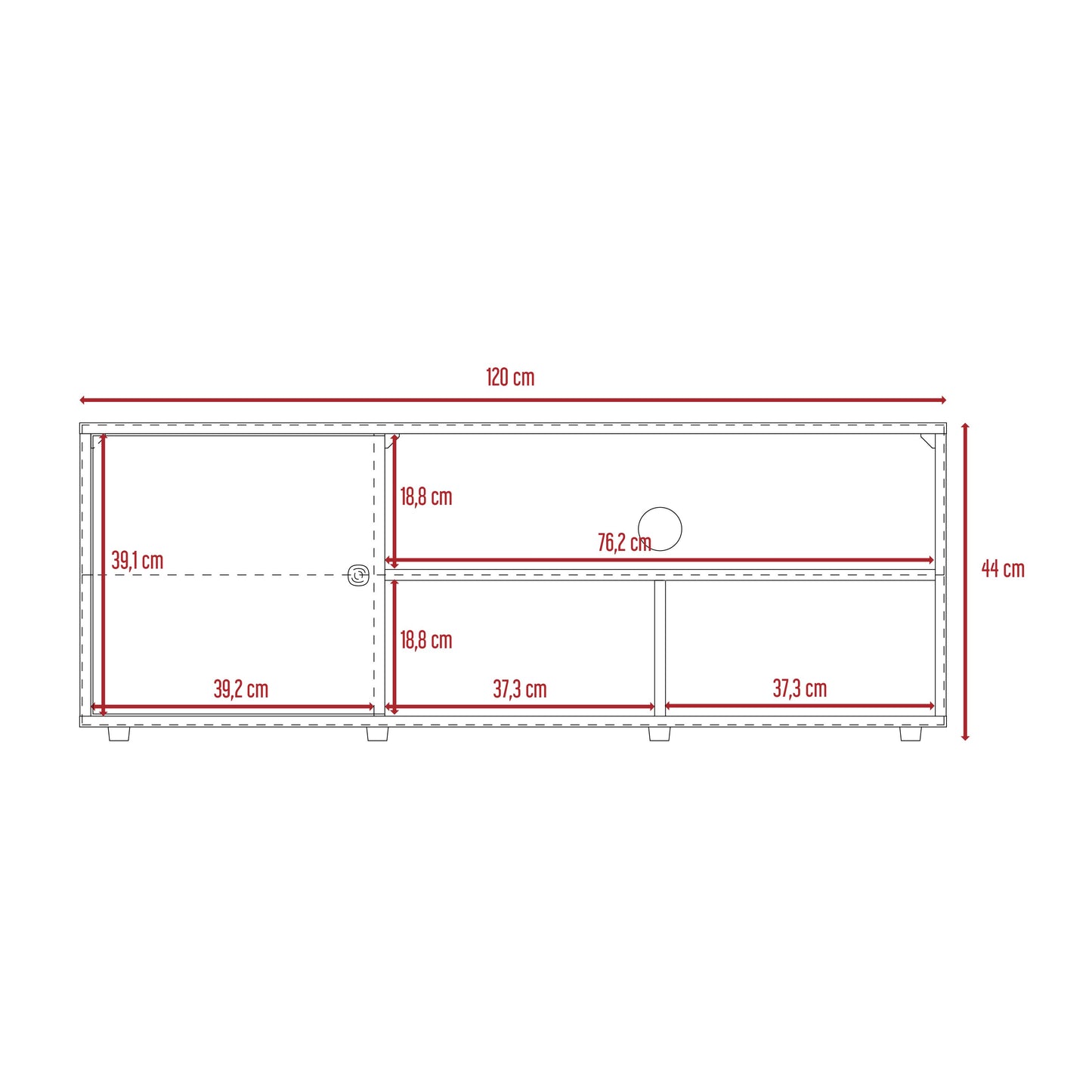 Rack De Tv 55'' Noah Rta Macadamia Blanco