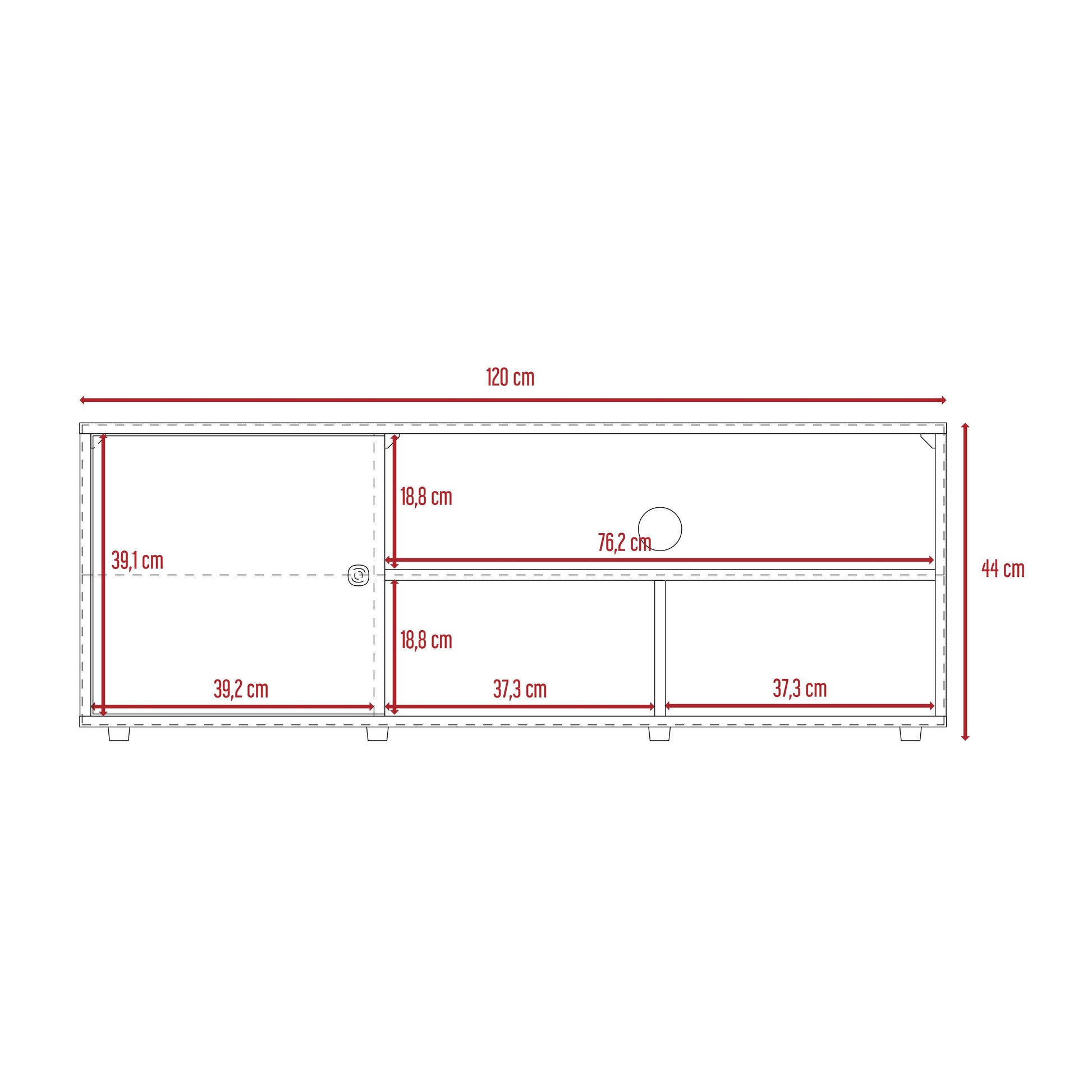 Rack De Tv 55'' Noah Rta Macadamia Blanco