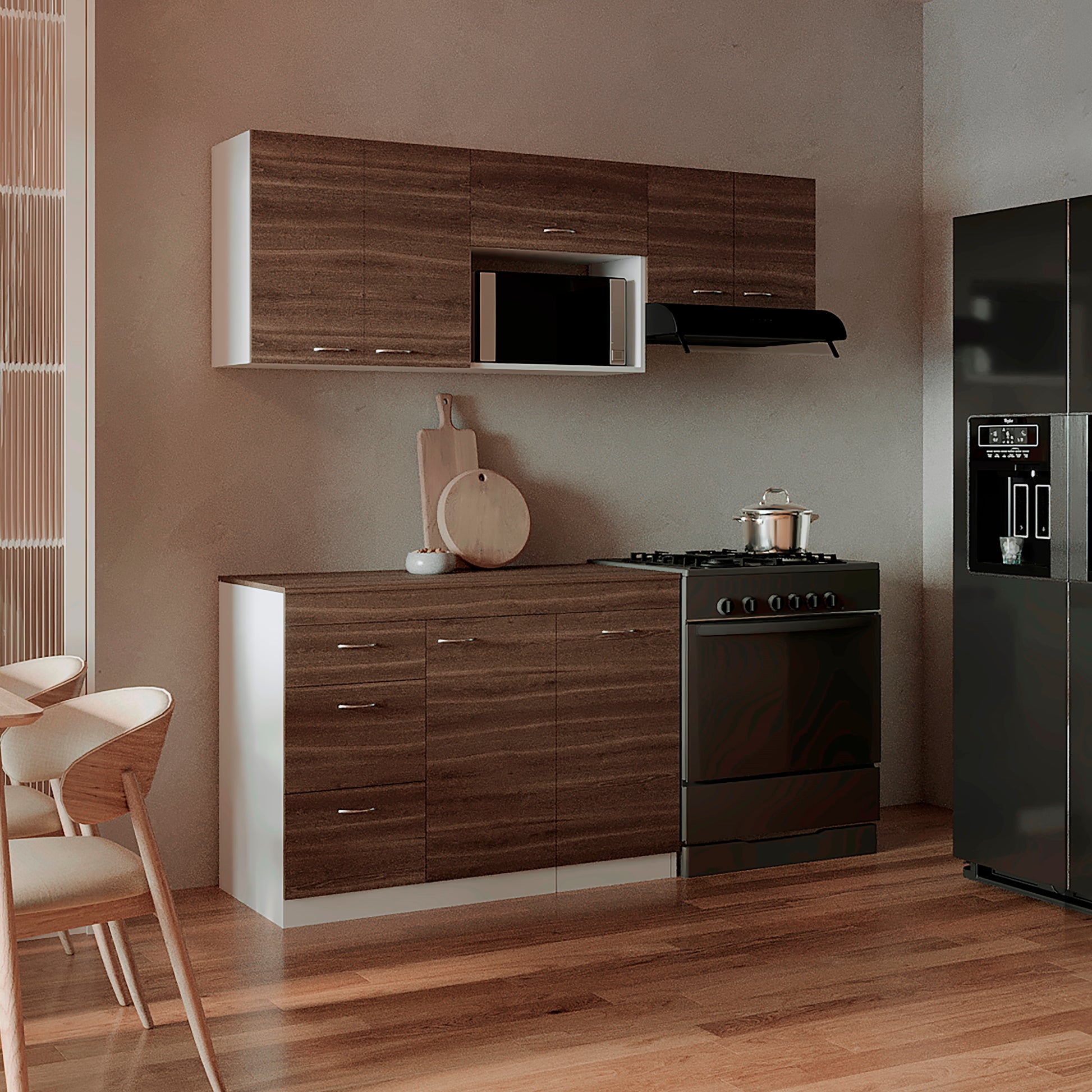 Cocina 120 Grecia Rta Blanco + Milan