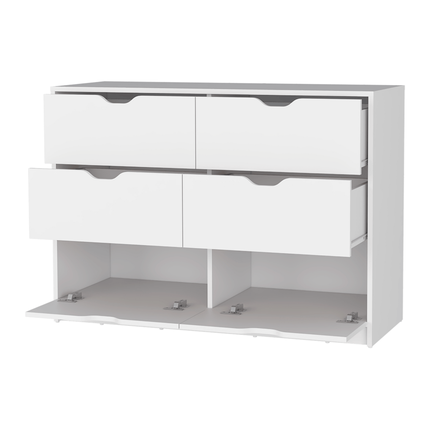 Comoda 4 Cajones Basilea 77X107X41 Rta Blanco Marquez Zf