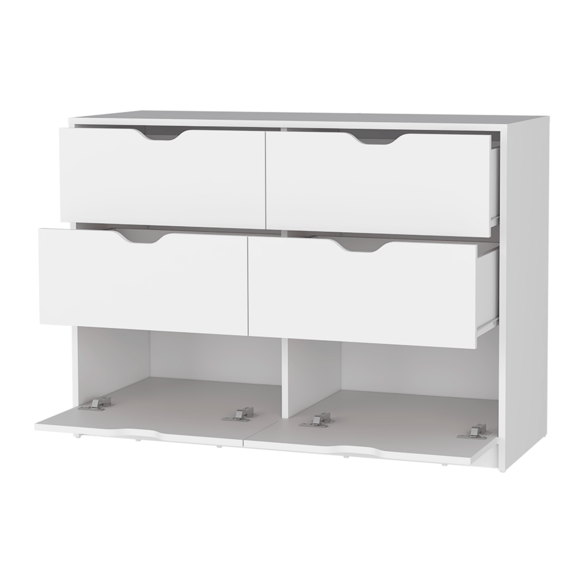 Comoda 4 Cajones Basilea 77X107X41 Rta Blanco Marquez Zf