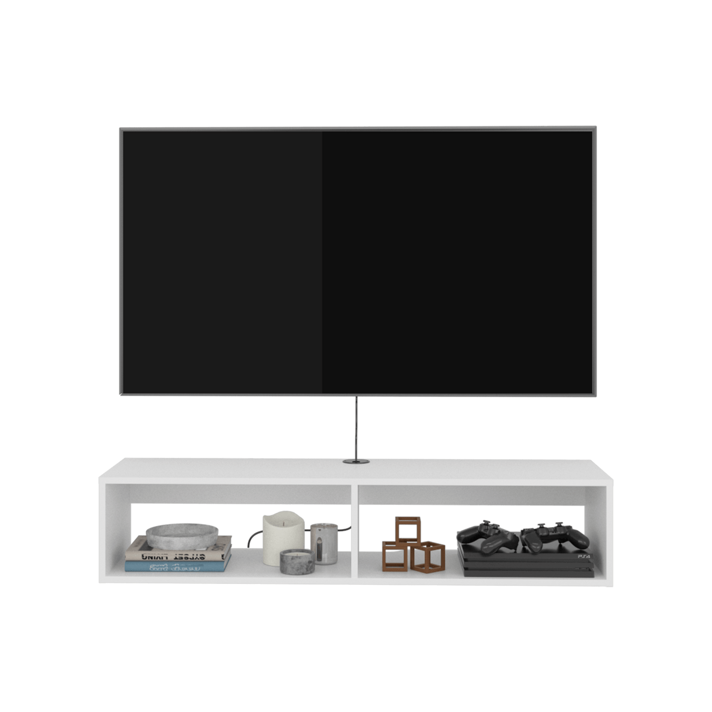 Rack Tv Rockwood 25X121X32 Rta Blanco Zf