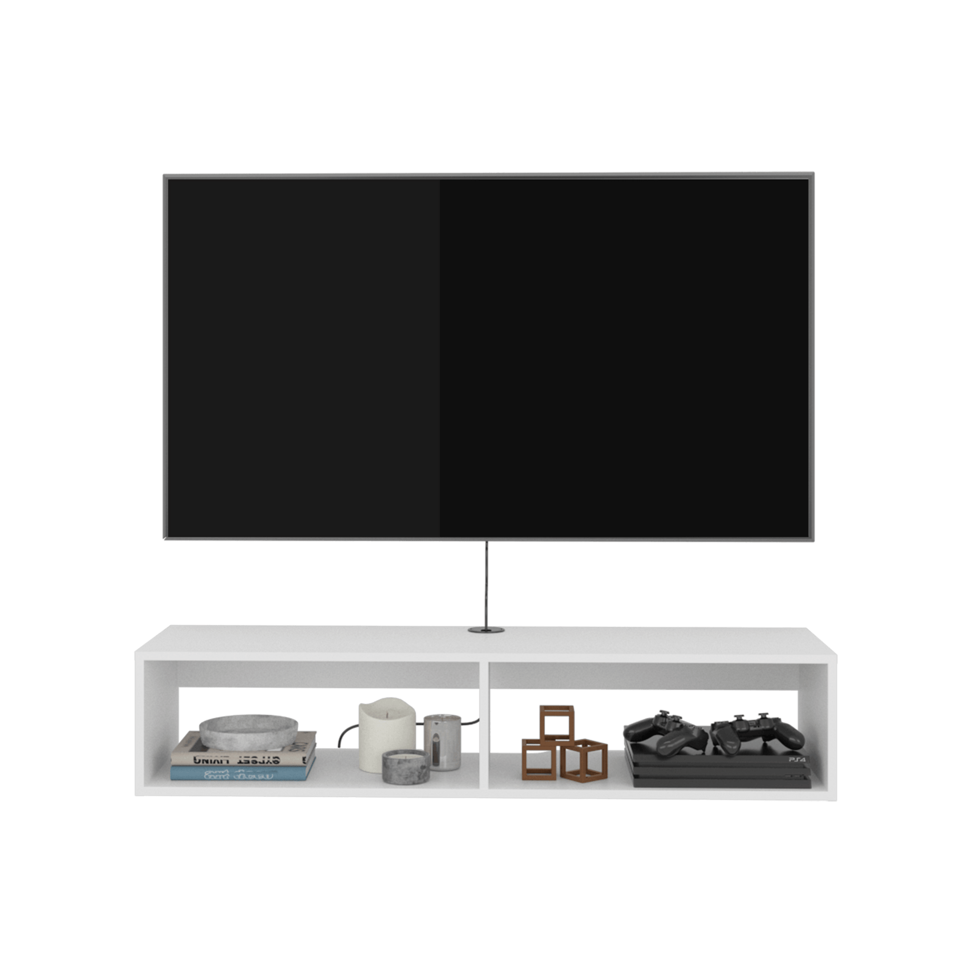 Rack Tv Rockwood 25X121X32 Rta Blanco Zf