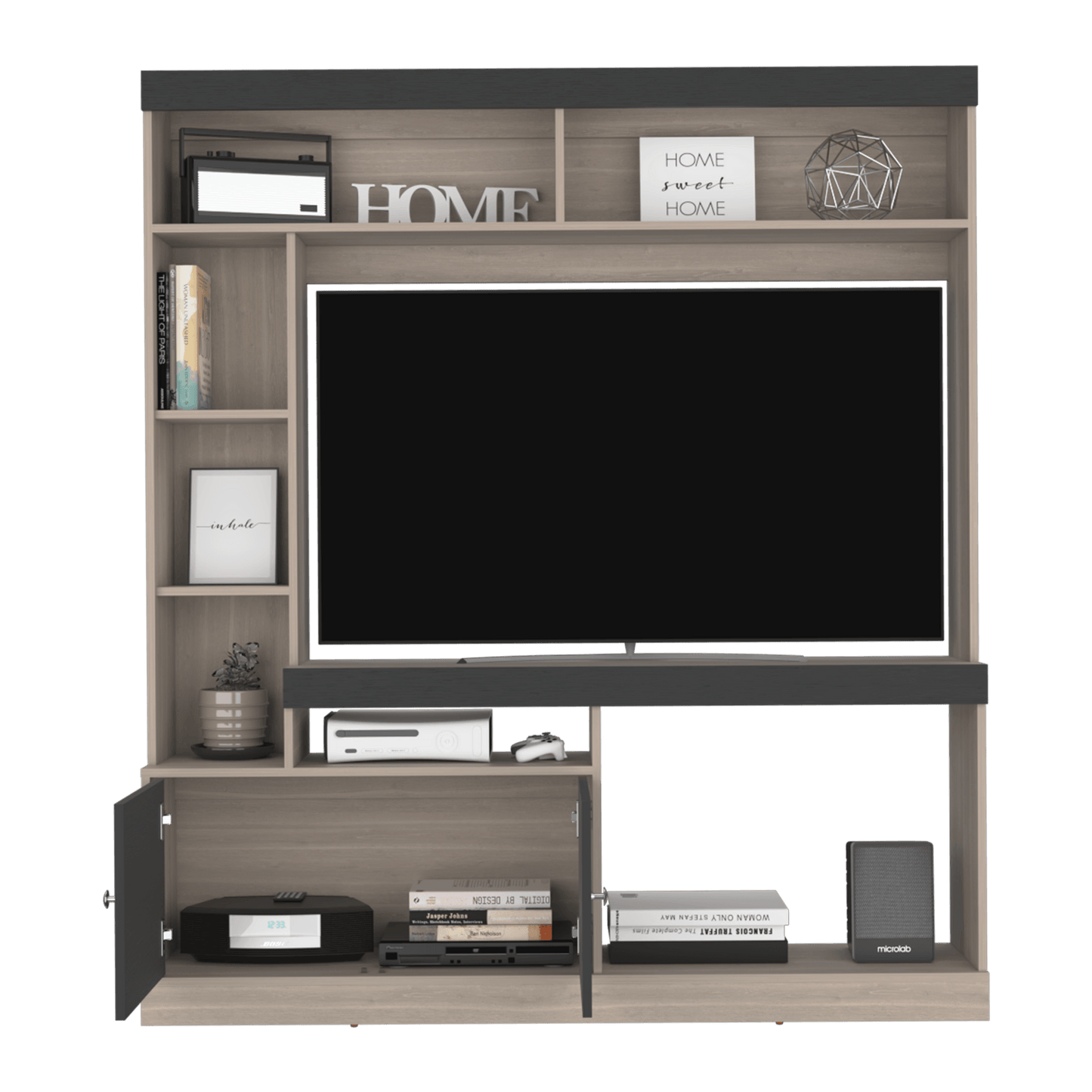 Centro De Entretenimiento Dante Tv 55'' 180X180X30 Rta Bardolino Wengue