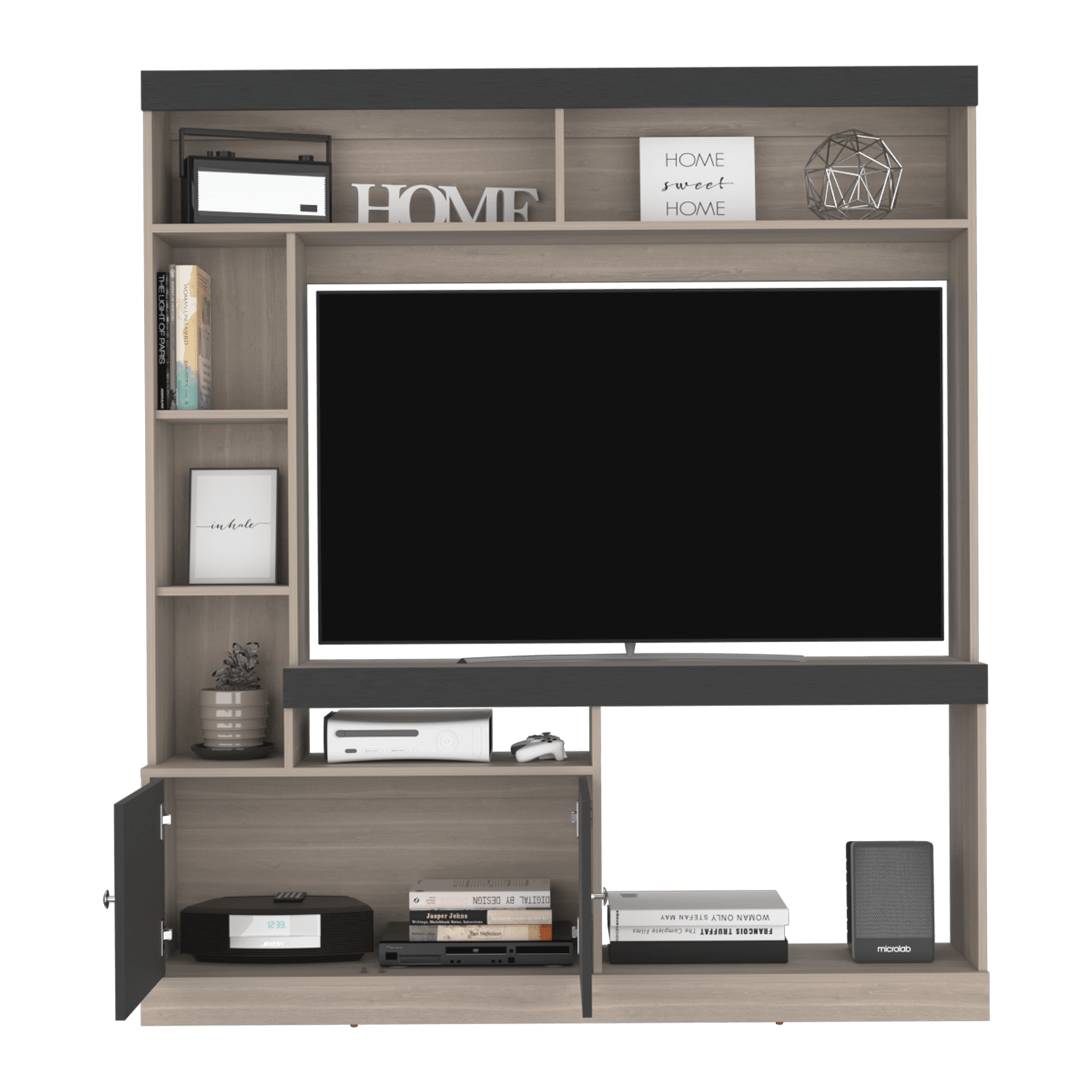 Centro De Entretenimiento Dante Tv 55'' 180X180X30 Rta Bardolino Wengue