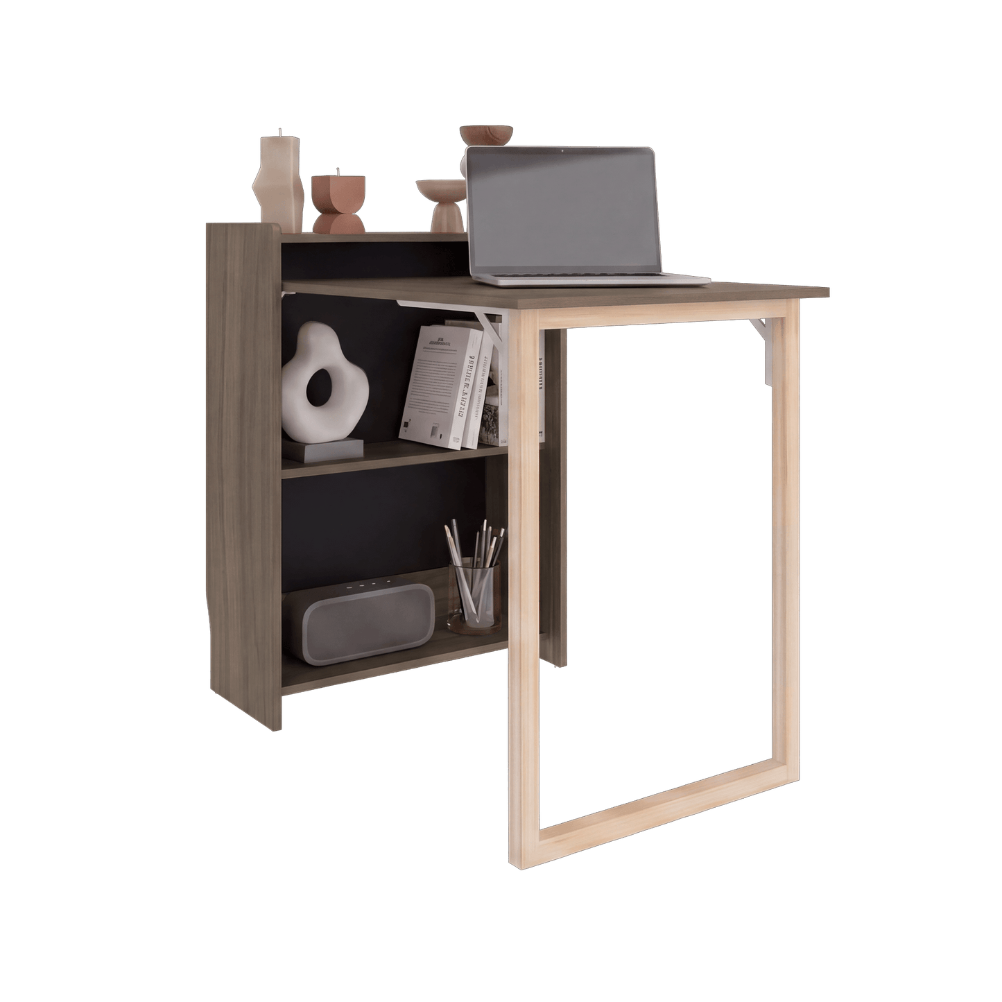 Escritorio Plegable Lesli 85X63X30 Rta Avellana