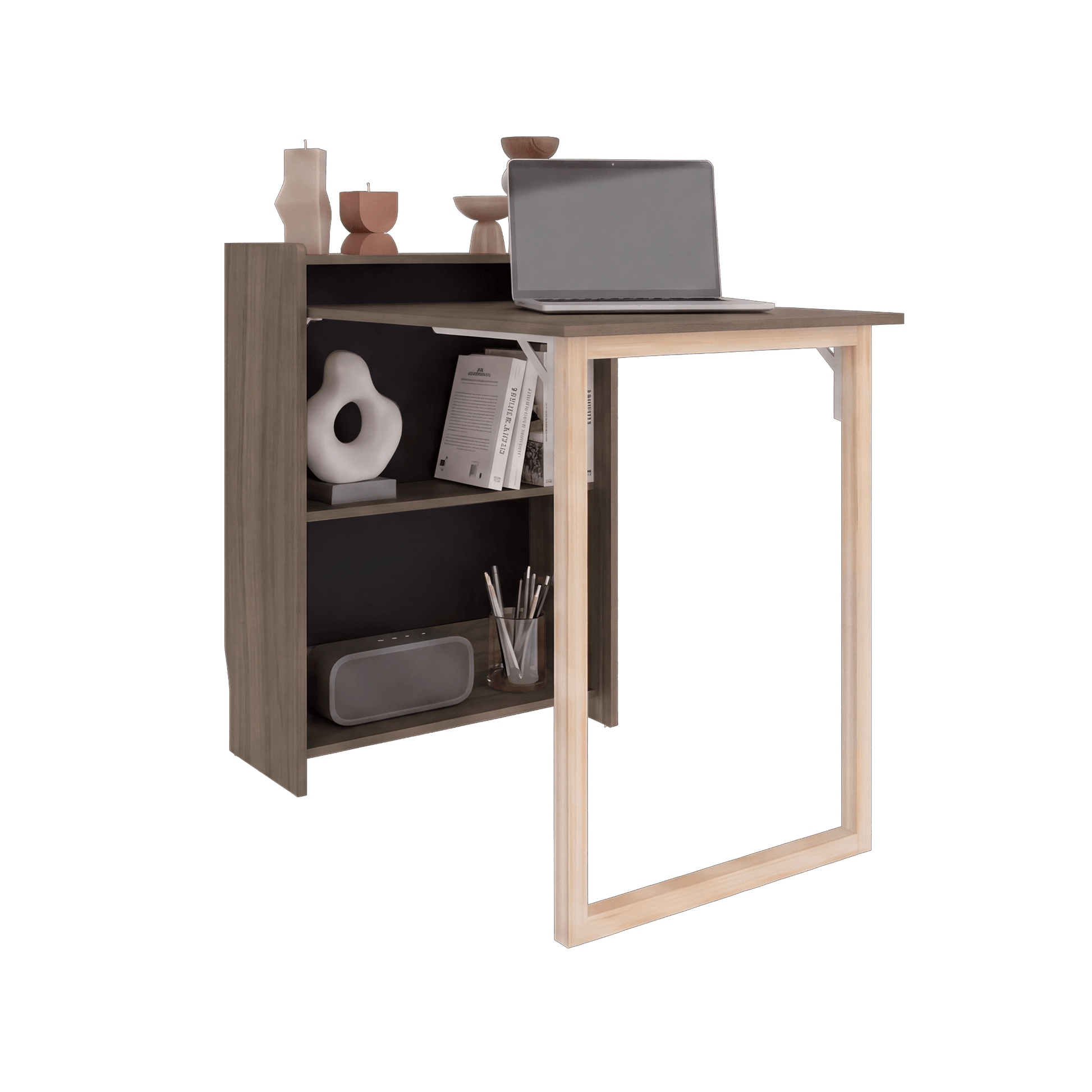 Escritorio Plegable Lesli 85X63X30 Rta Avellana