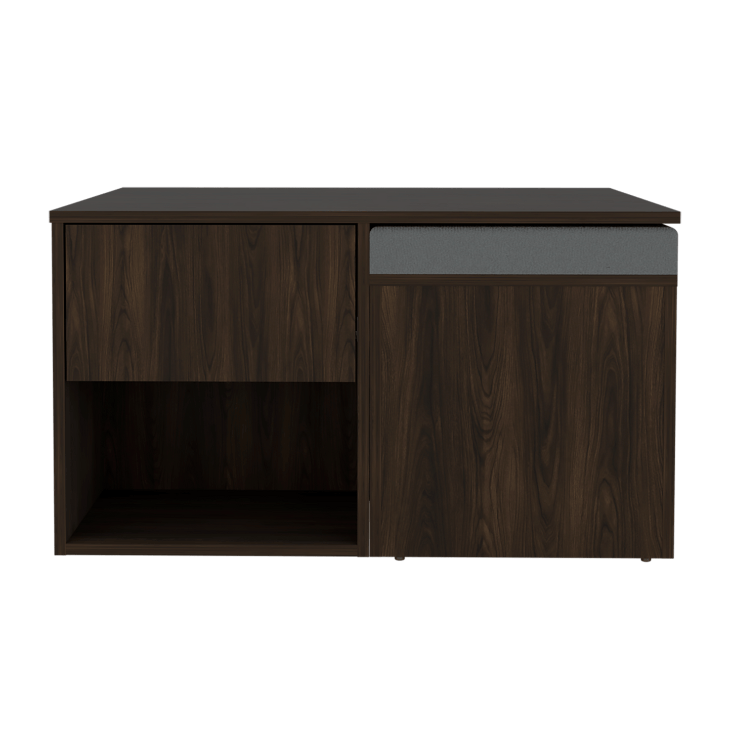 Mesa De Centro Lucien 45X80X80 Rta Nogal Zf