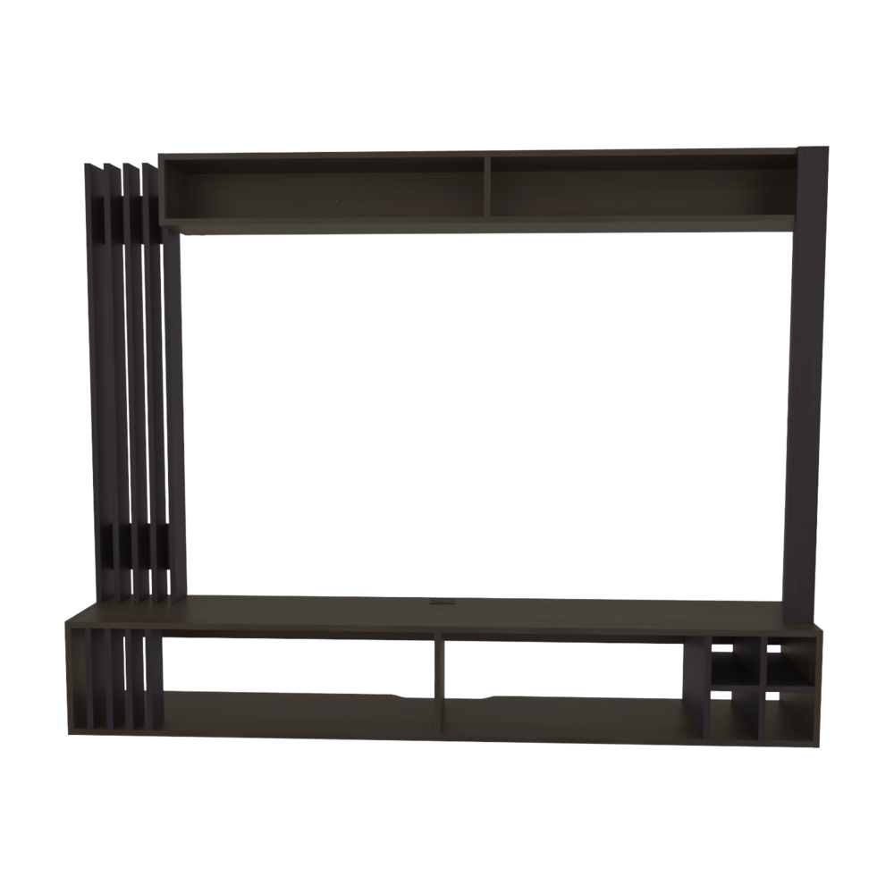 Centro De Entretenimiento Bremmen 55" 140X180X35 Rta Wengue Nogal Zf