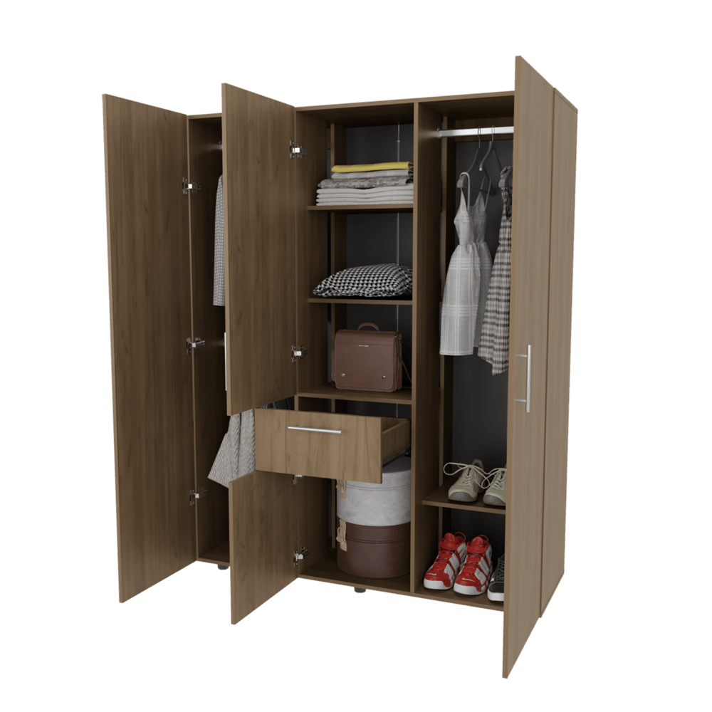 Closet Belen 178X140X46 Rta Fresno Wengue Zf