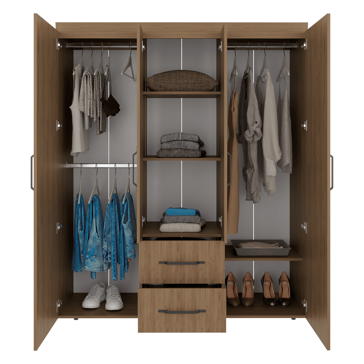 Closet Bariloche Eco 177X150X50 Rta Kronos Fresno Zf