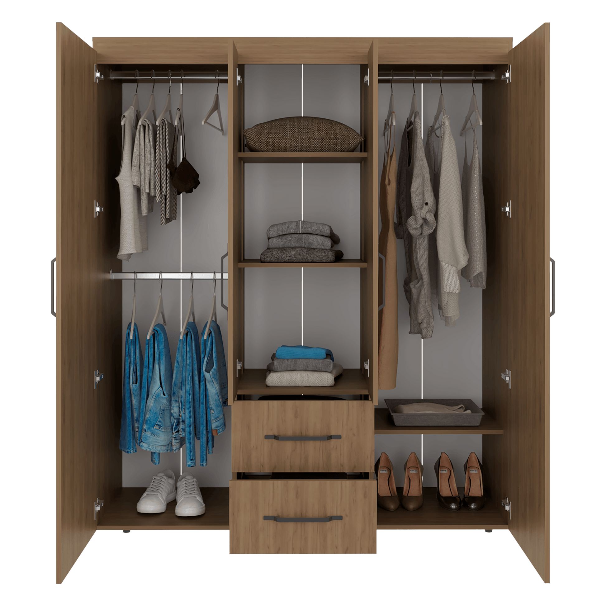 Closet Bariloche Eco 177X150X50 Rta Kronos Fresno Zf