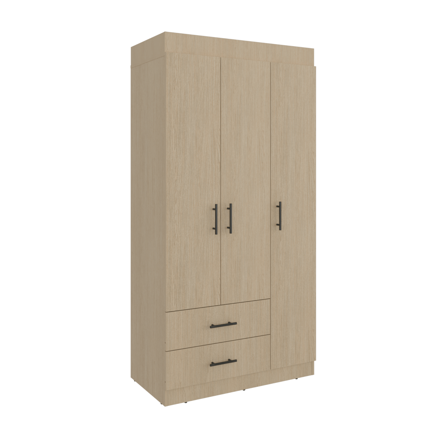 Closet Houston 3 Puertas 2 Cajones 180X90X47 Rta Cartagena Wengue