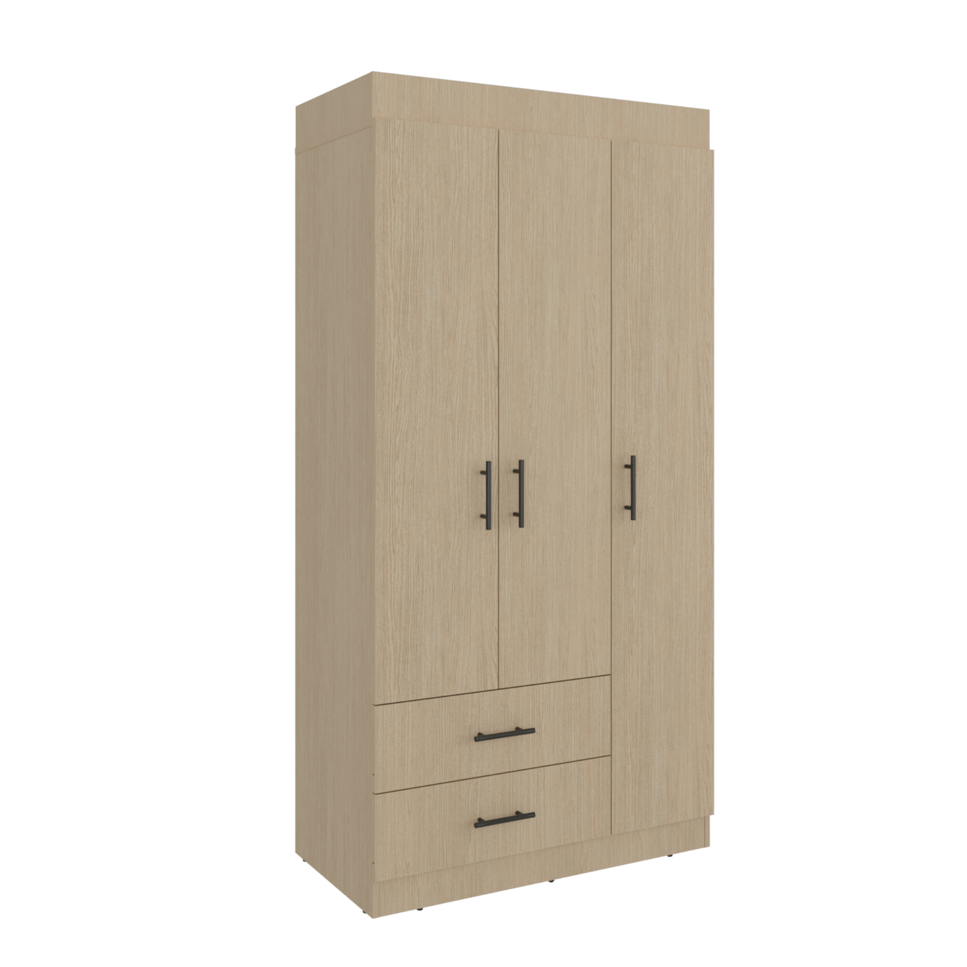 Closet Houston 3 Puertas 2 Cajones 180X90X47 Rta Cartagena Wengue