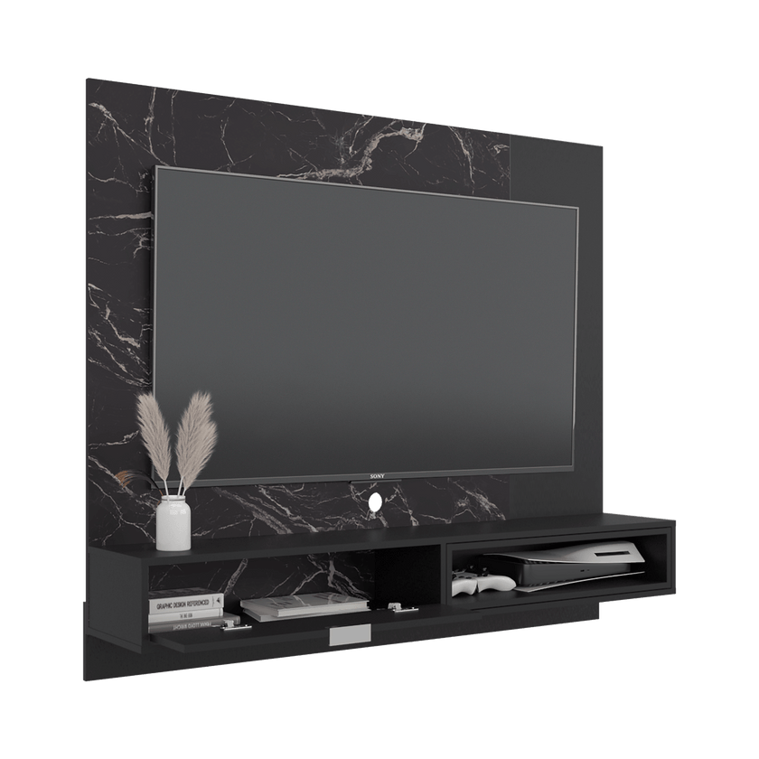Panel De Tv Funes 130X150X33 Rta Mamba Wengue