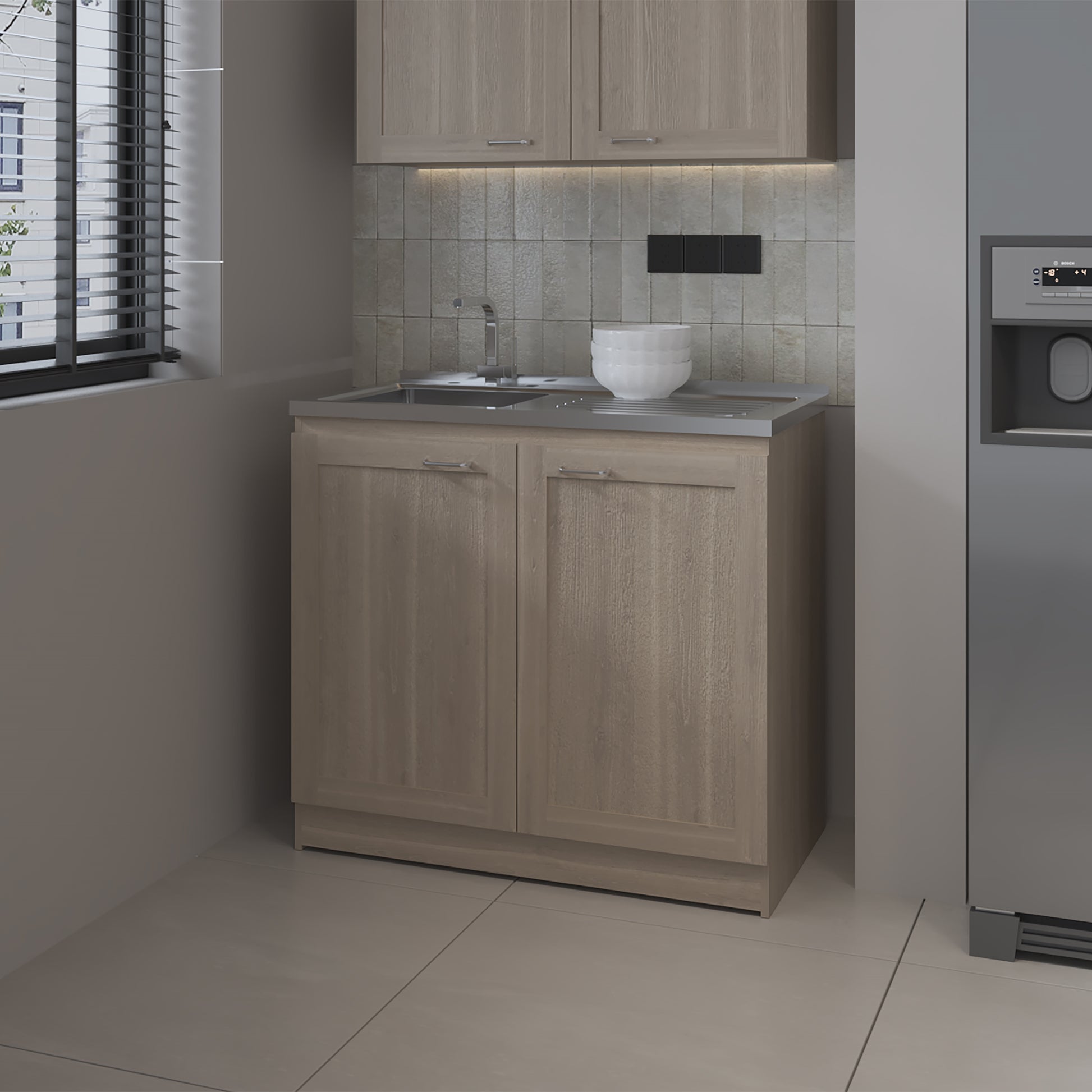 Mueble Inferior De Cocina Zurich 88X98X52 Rta Bardolino Zf