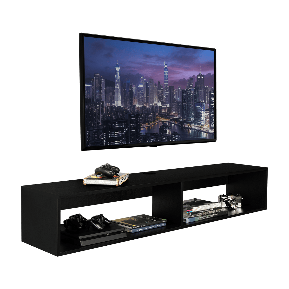 Rack Tv 65'' Flotante 26,5X150X32 Rta Rta Wengue Zf N/A