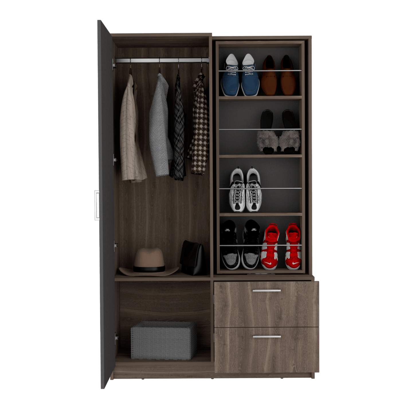 Closet Seville 180X106X46 Rta Milán Plomo