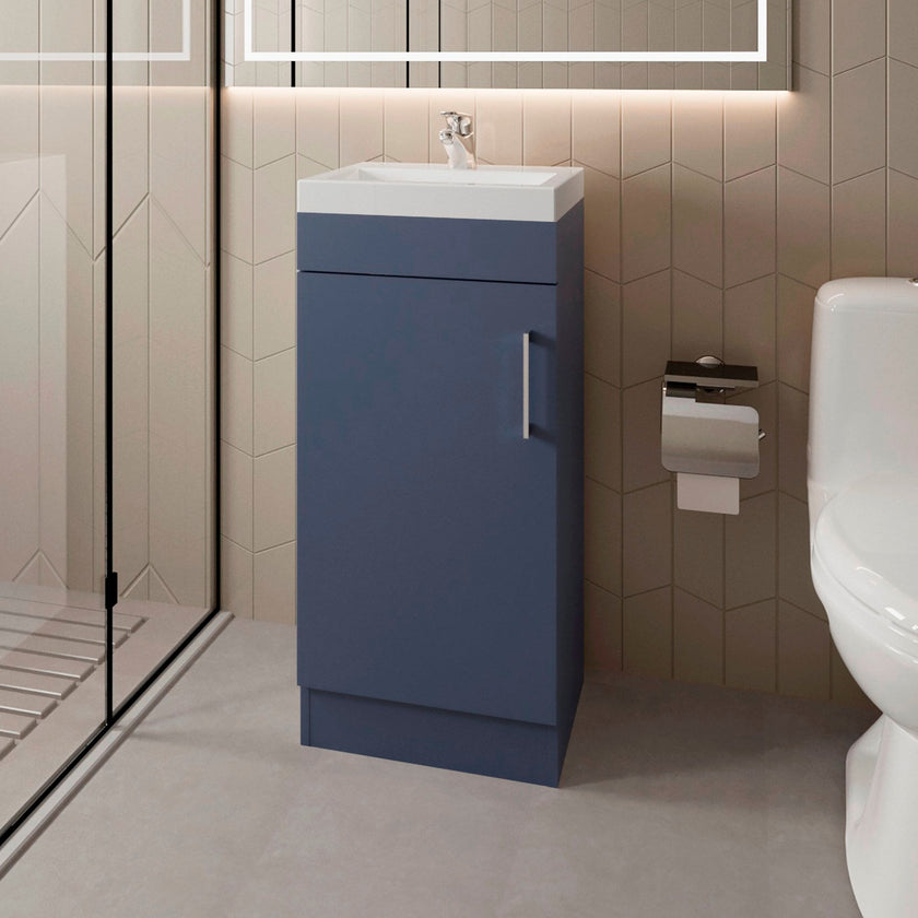 Mueble Para Lavamanos Madrid  80X40X33 Rta Azul Zf