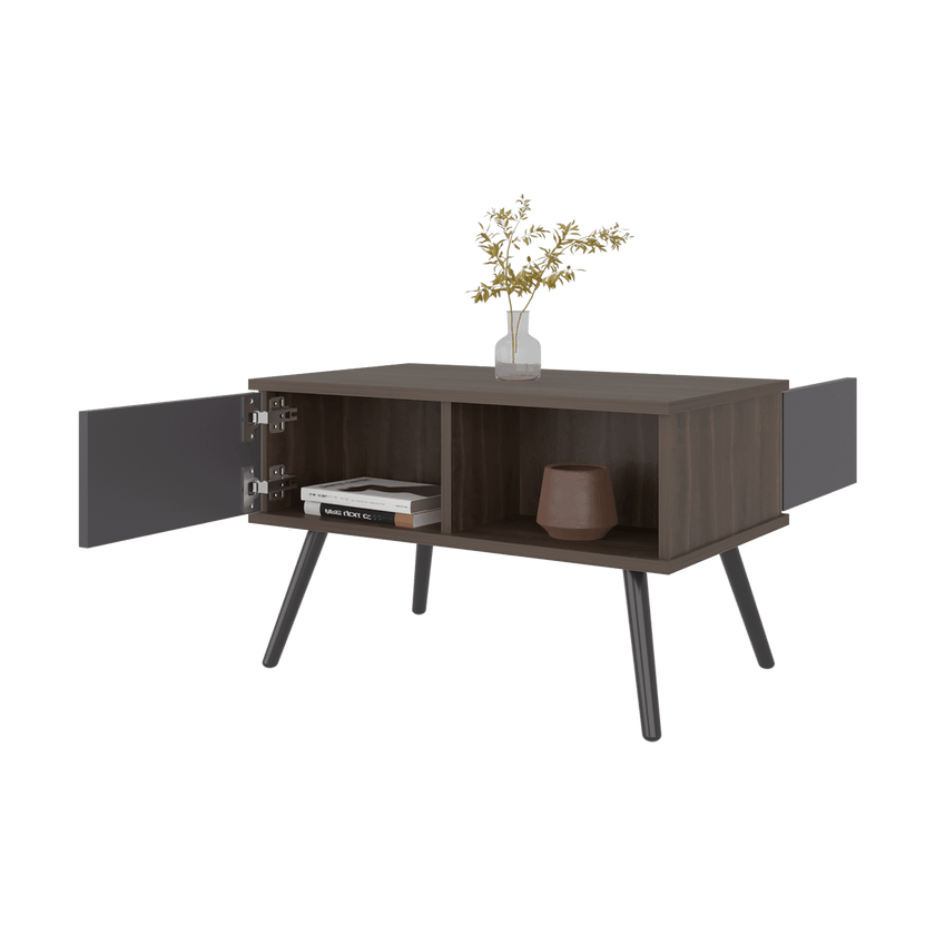 Mesa De Centro Zurich 40X63X40 Rta Milan Plomo