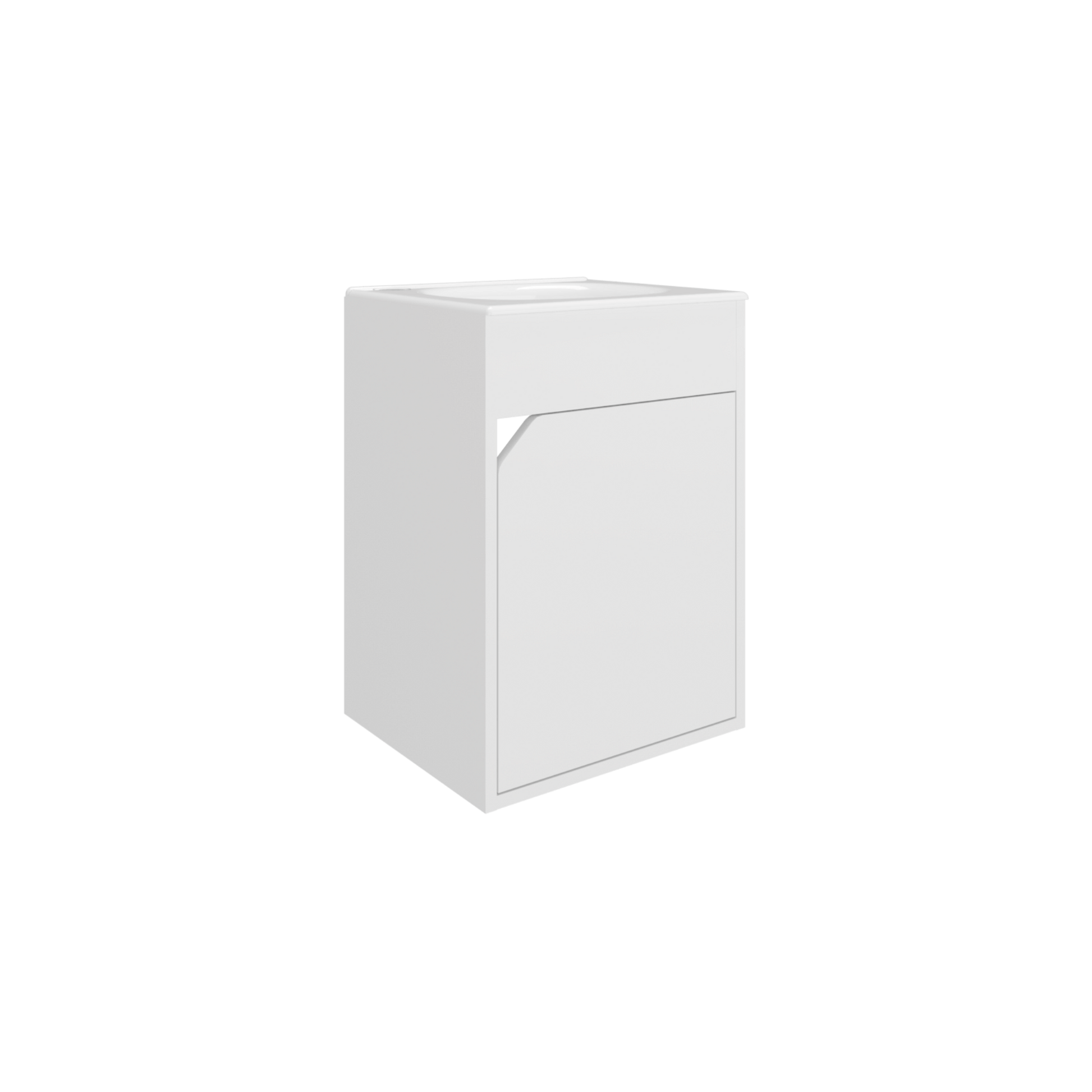 Mueble Lavamanos Flotante Bethel 55X39X32 Rta Blanco Zf