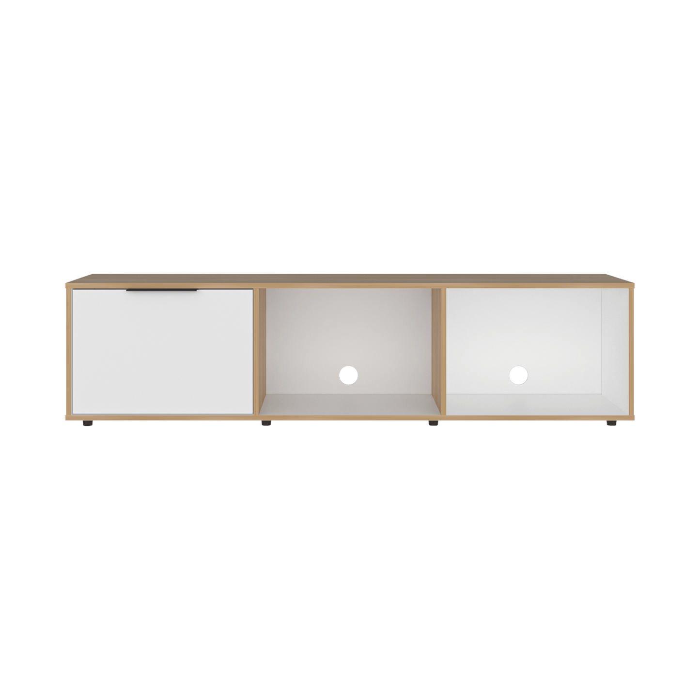 Rack De Tv 65" Dorne 41X162X35 Rta Fresno Eu Blanco