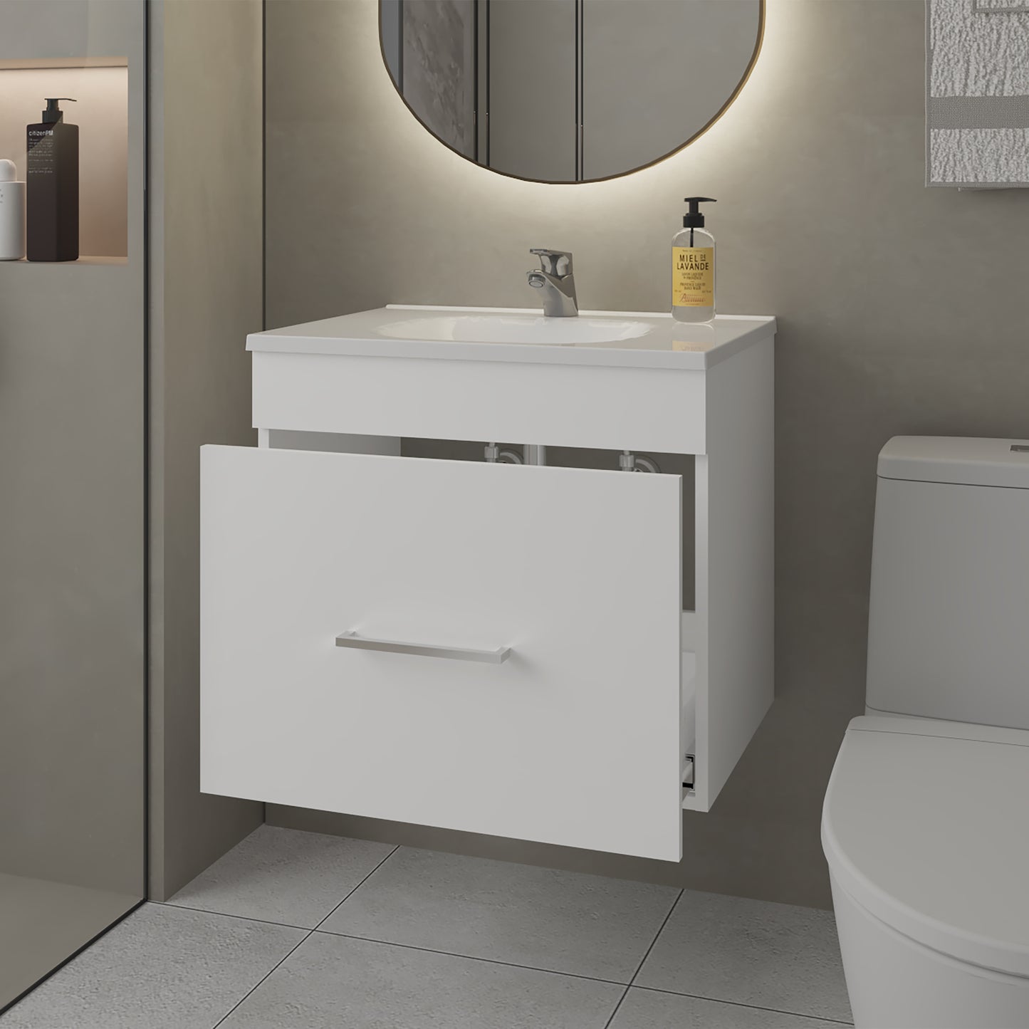 Mueble Lavamanos Hatta 52X59X44 Rta Blanco Mqz Zf