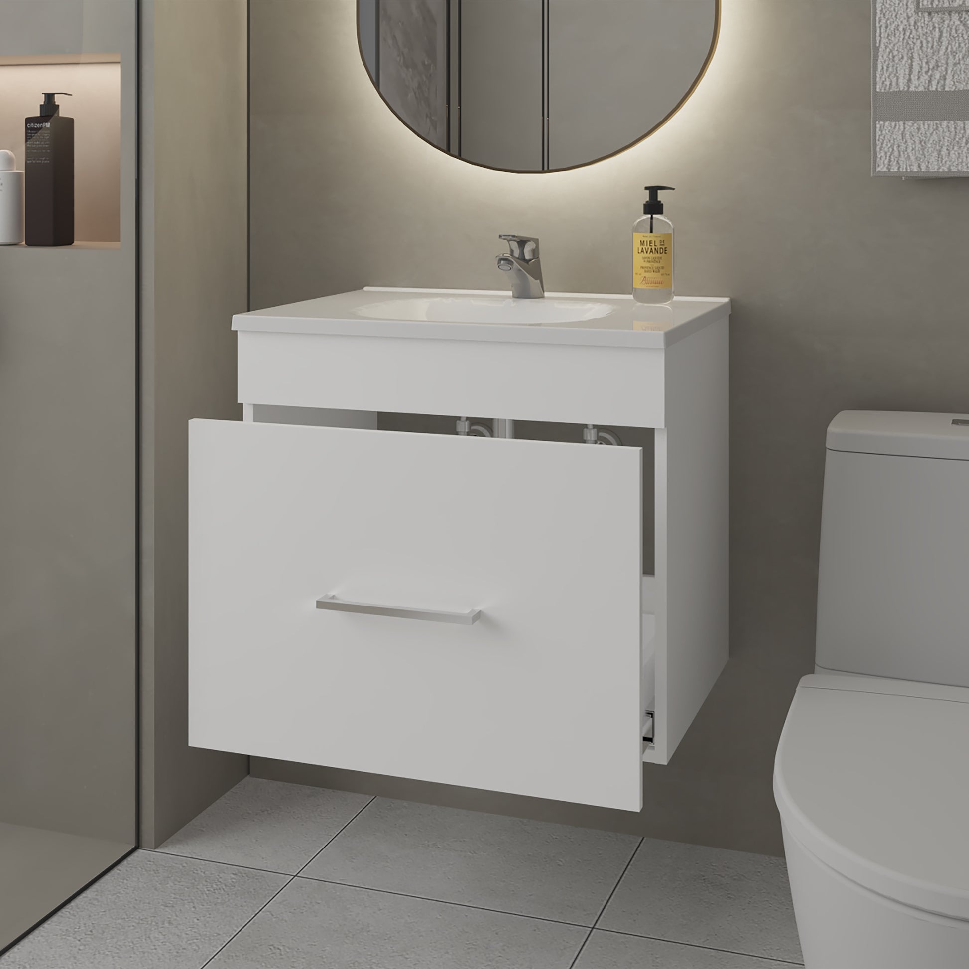 Mueble Lavamanos Hatta 52X59X44 Rta Blanco Mqz Zf