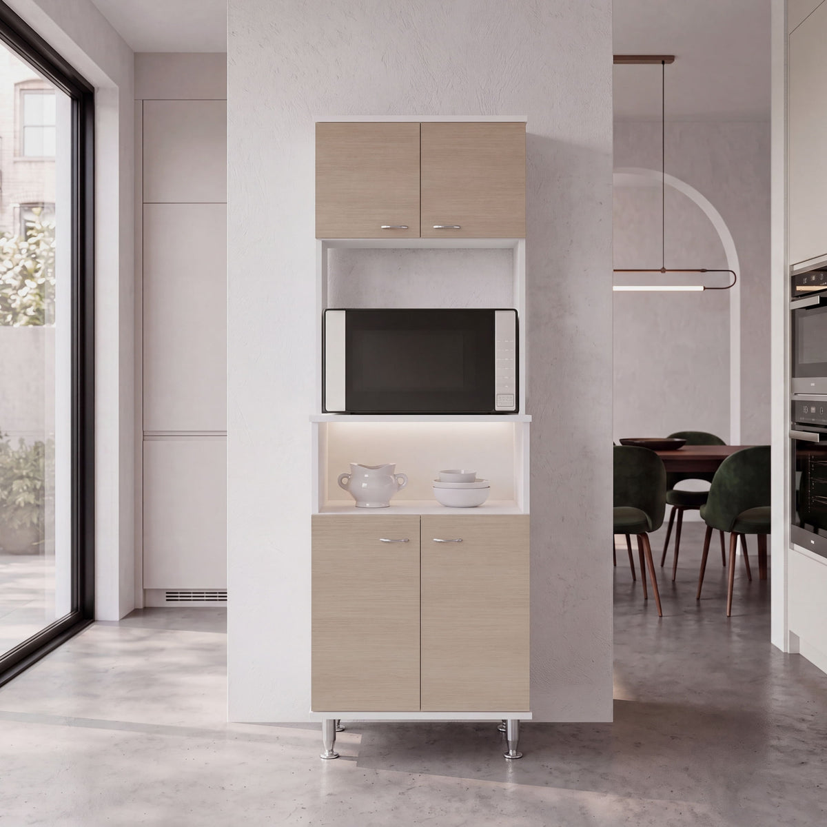 Mueble Alacena Fenix Rta Blanco + Rovere N/A