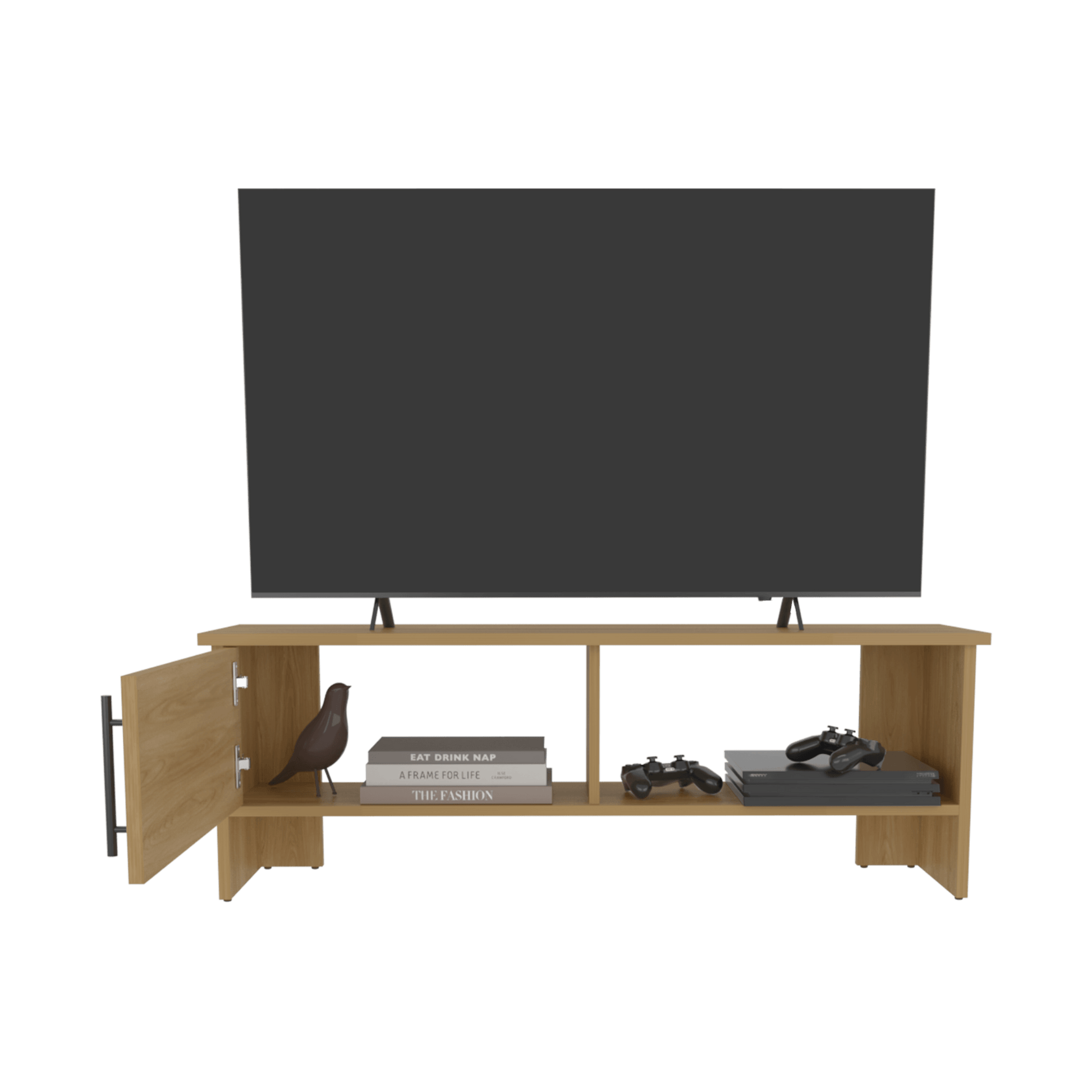 Mesa De Tv Navia Con Puerta 42X120X31 Rta Fresno Eu