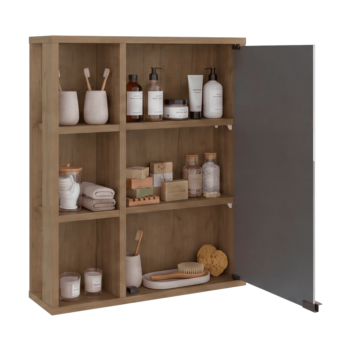Gabinete De Baño Berkel 60X50X14 Rta Fresno Eu Zf