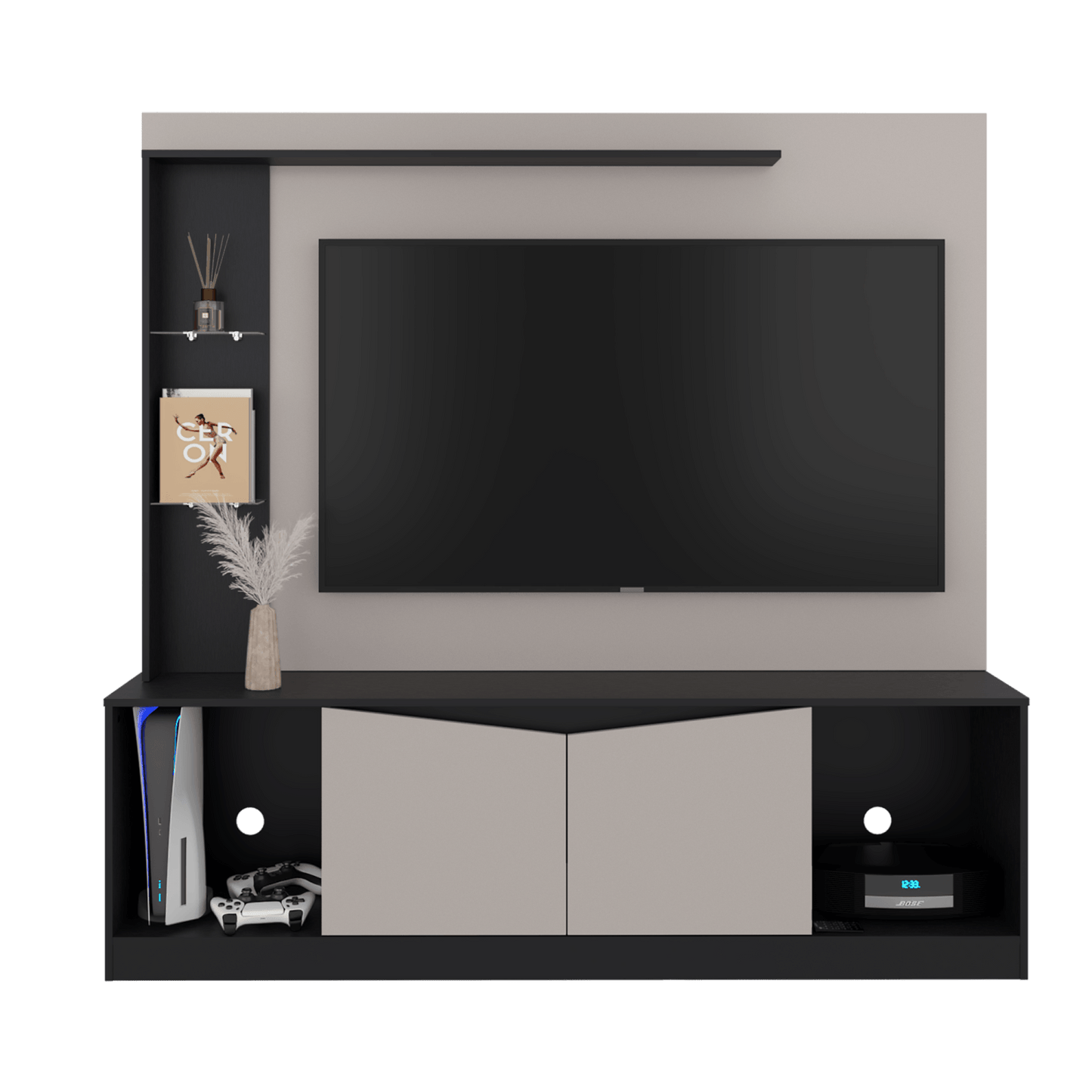 Centro De Tv 65" Cuera 174X180X35 Rta Capri Wengue