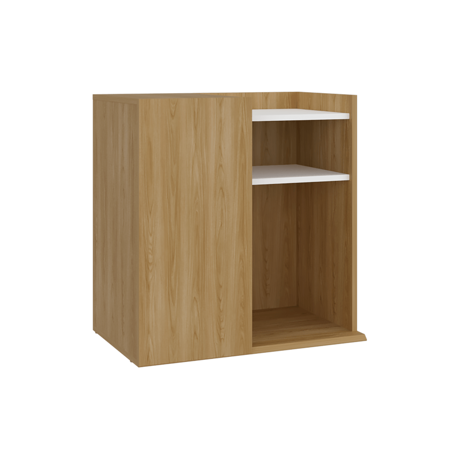 Mesa De Noche Cairo 65X65X40 Rta Fresno Blanco