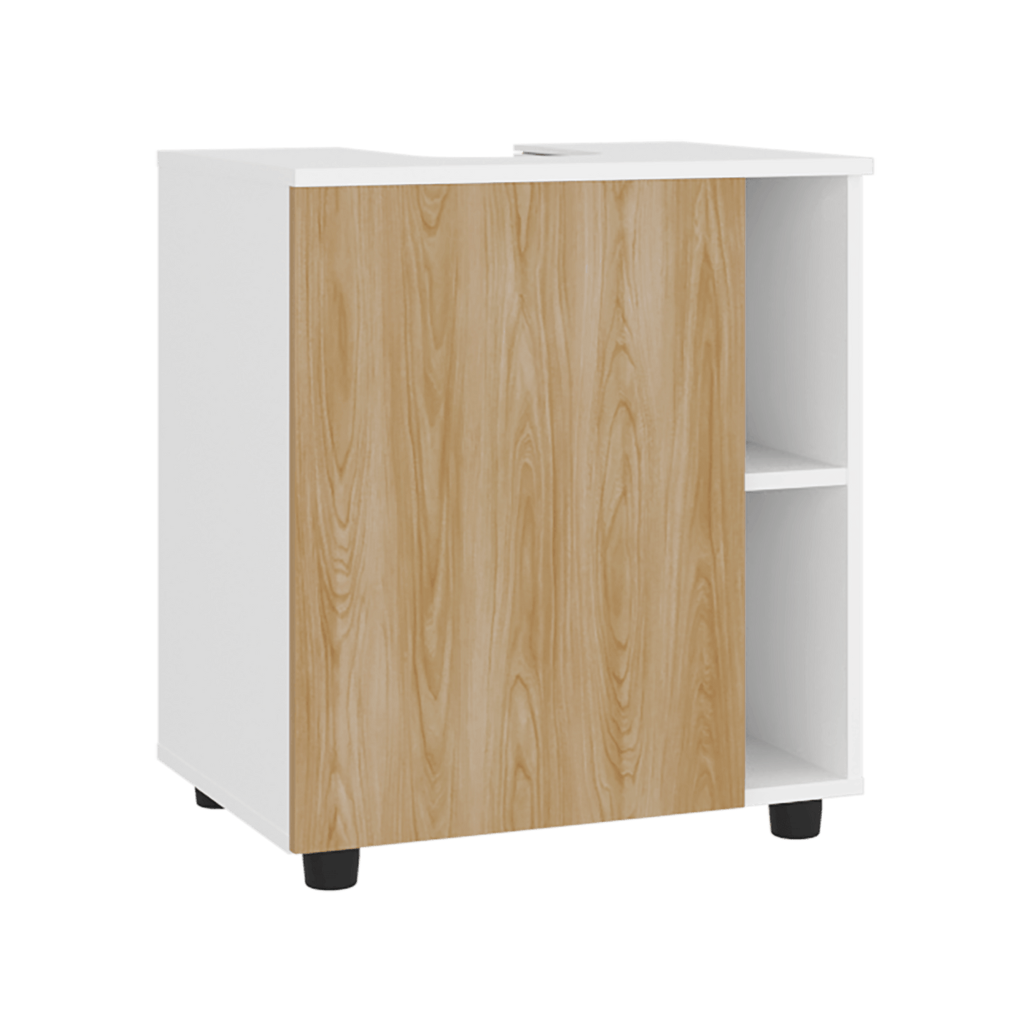 Mueble Para Lavamanos Pascuale 62X55X41 Rta Blanco Fresno