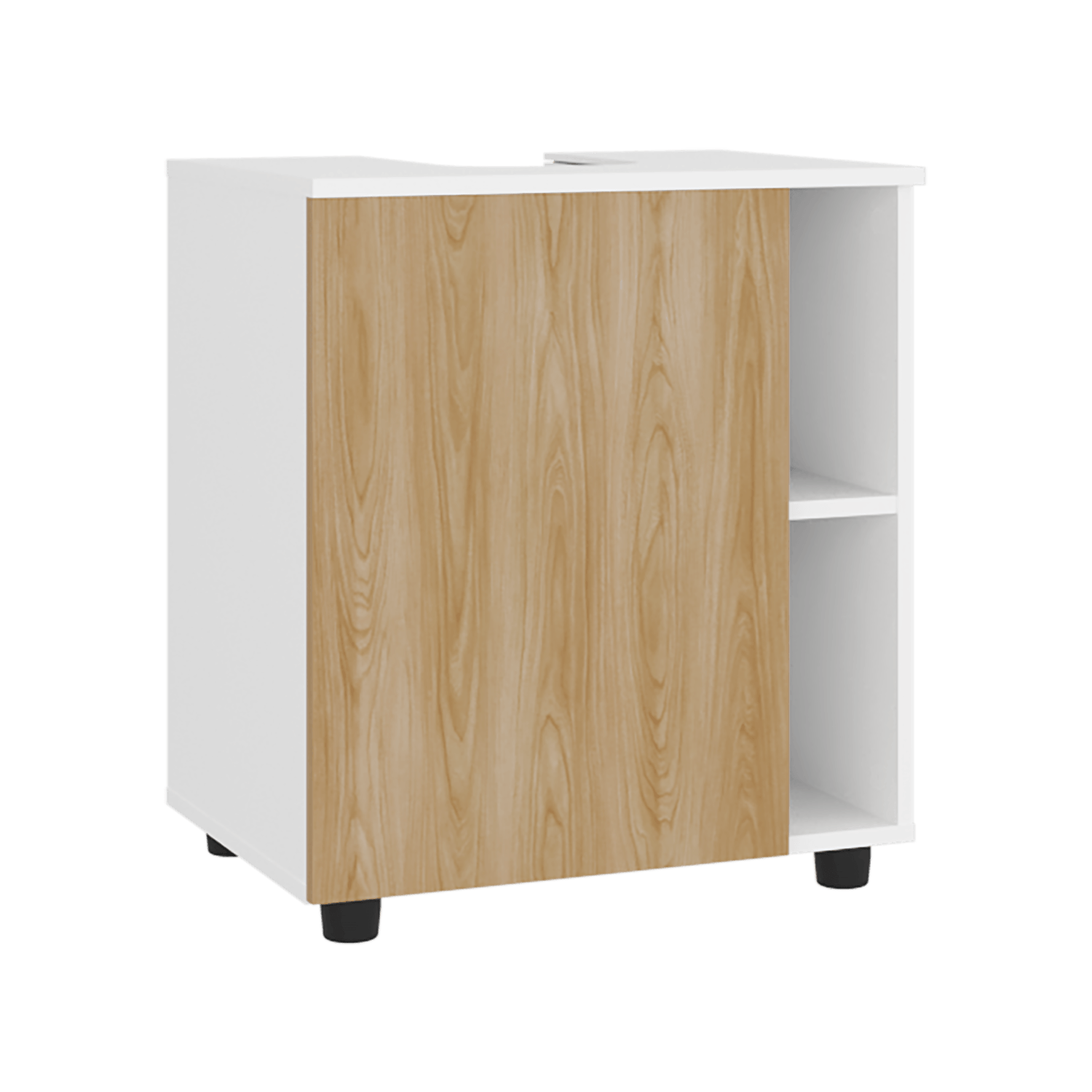 Mueble Para Lavamanos Pascuale 62X55X41 Rta Blanco Fresno