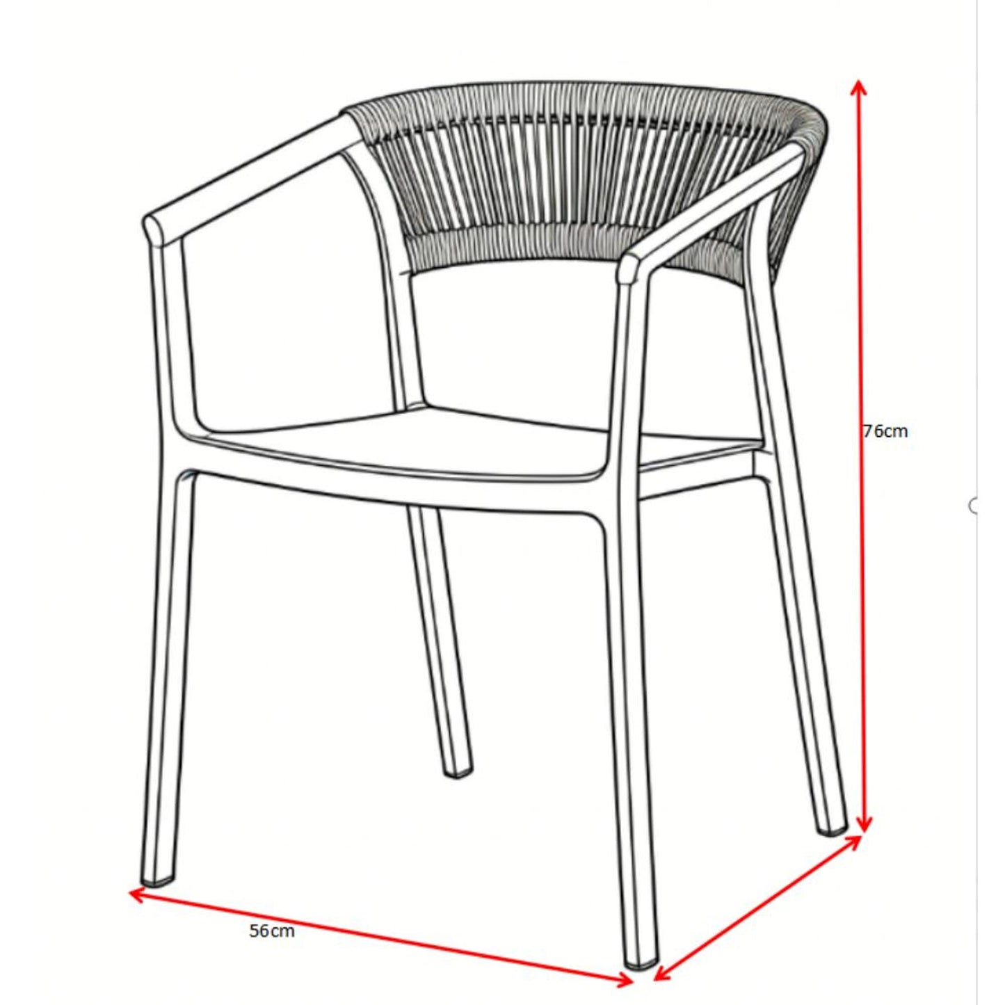 Silla Bali 75X53X56 Rta Verde