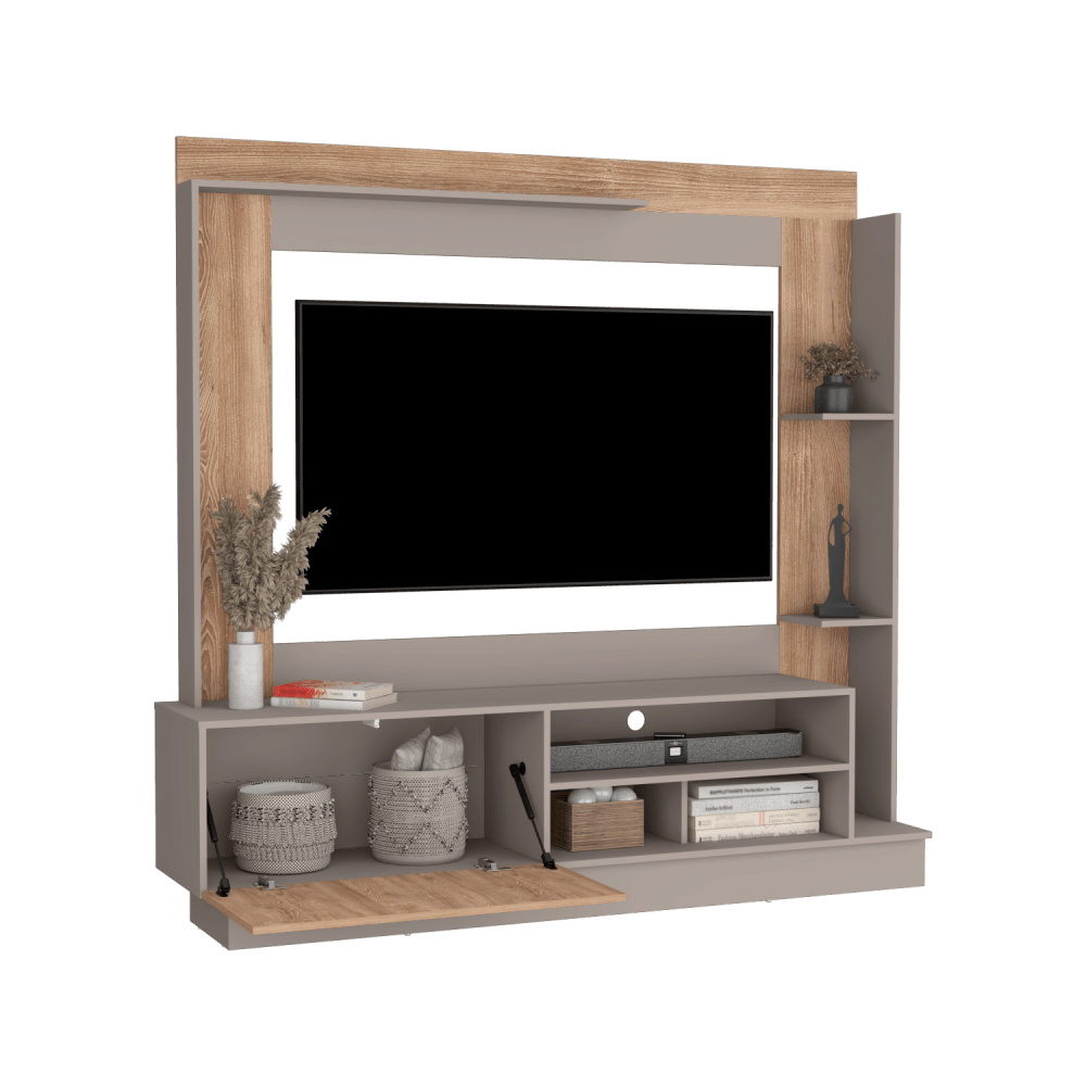 Centro De Entretenimiento Doha Tv 60''  Rta Taupe Fresno N/A