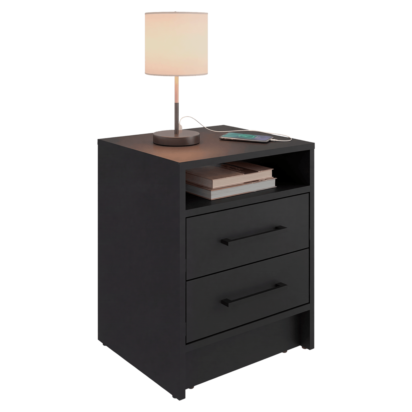 Mesa De Noche Eter Usb 50X40X37 Rta Wengue