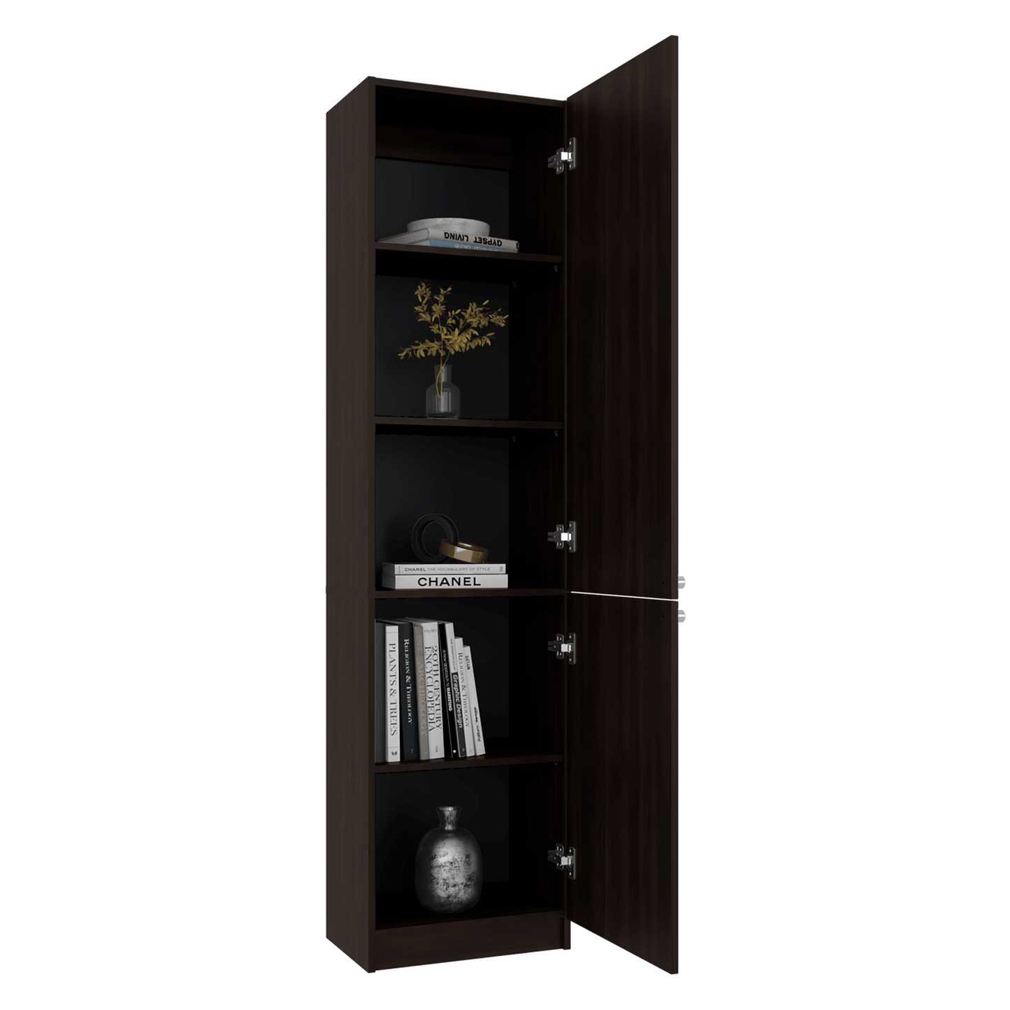 Estante Home E-M5 180X45X31 Rta Kronos Nogal Negro Zf