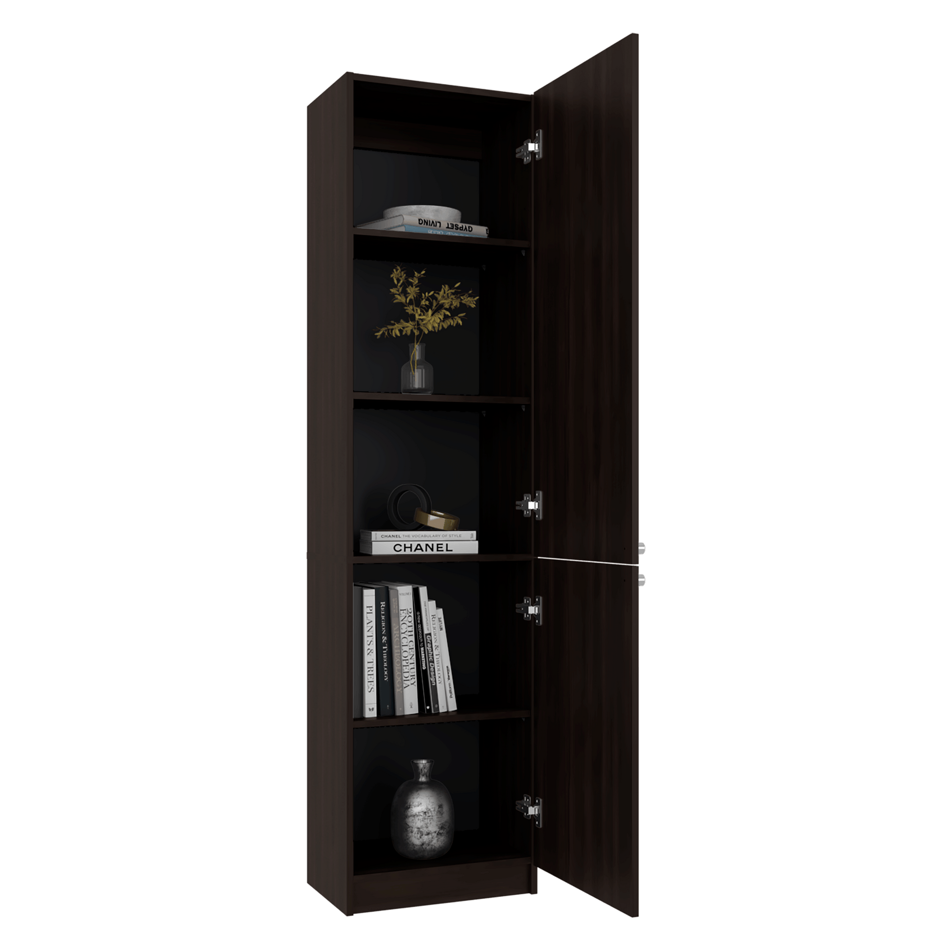 Estante Home E-M5 180X45X31 Rta Kronos Nogal Negro Zf