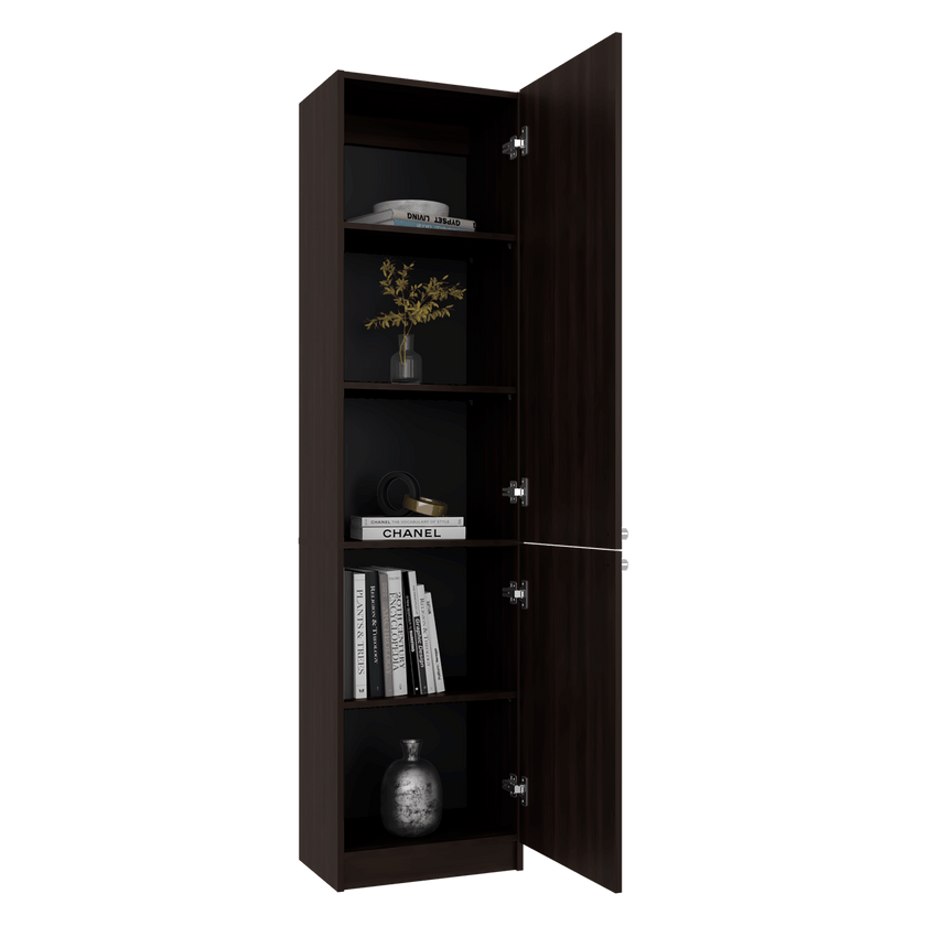 Estante Home E-M5 180X45X31 Rta Kronos Nogal Negro Zf