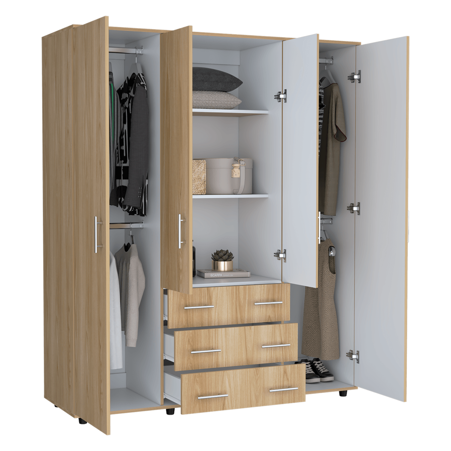 Closet Fontan 179X150X49 Rta Fresno Blanco