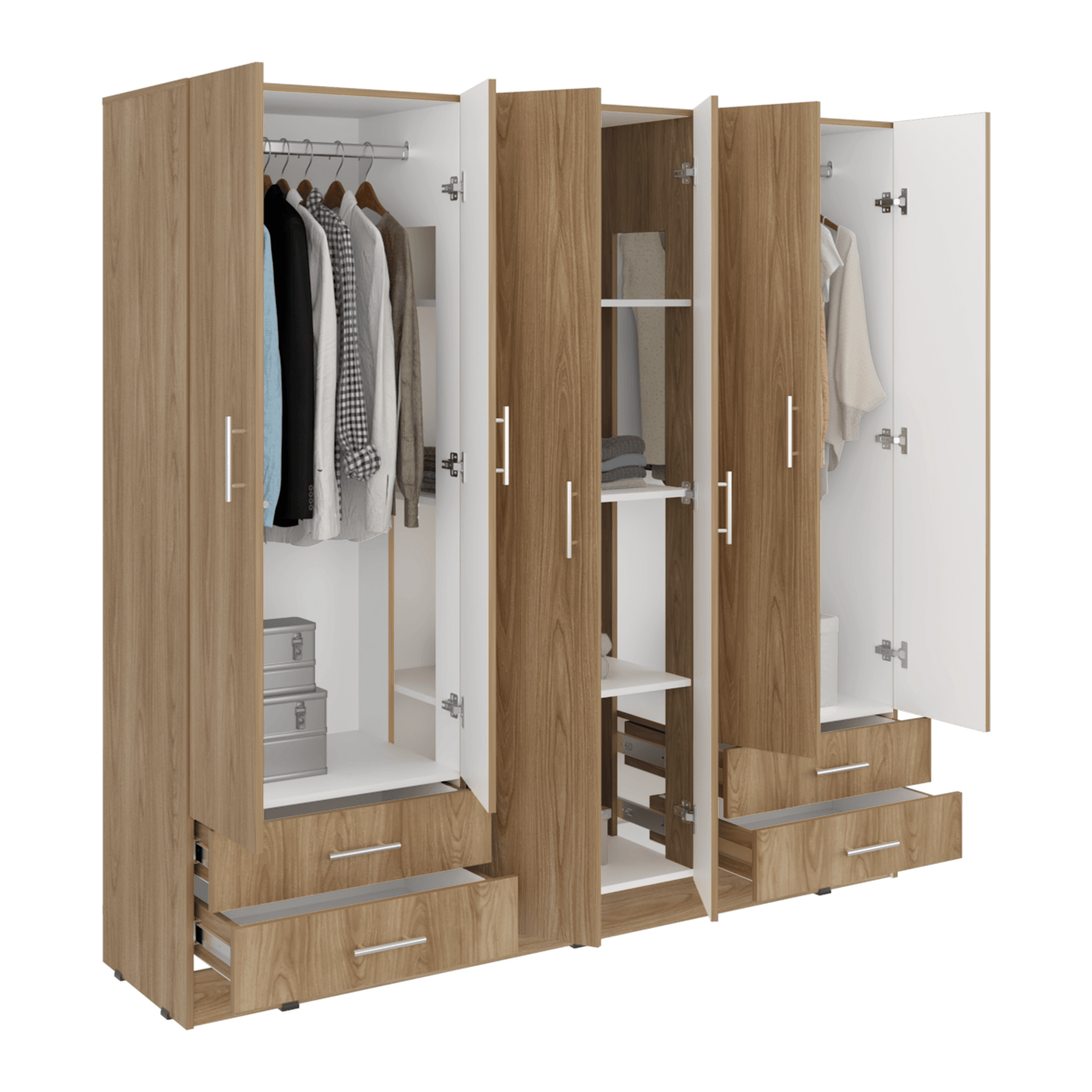 Closet Petunia 180X180X46 Rta Fresno Eu Blanco