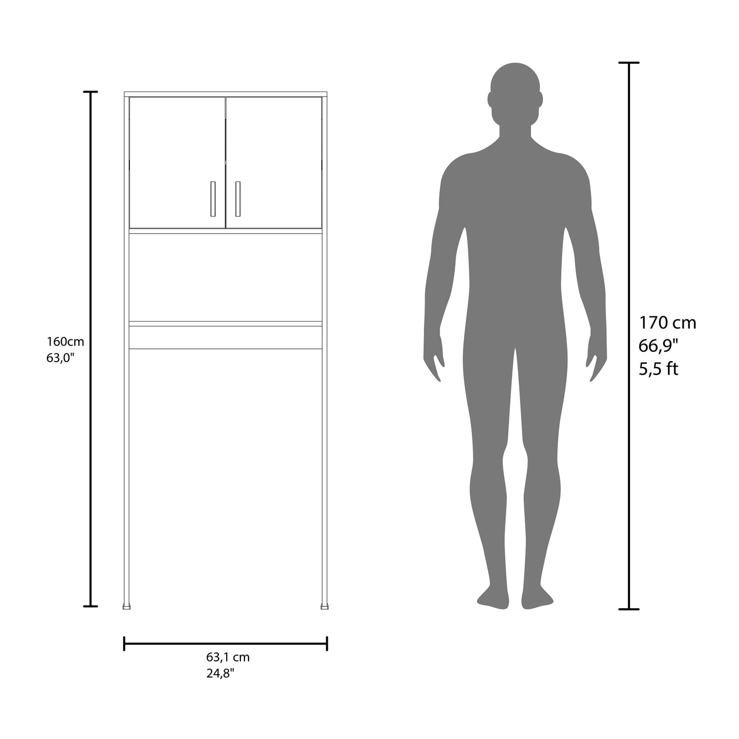 Optimizador De Baño Bath 160X63X25 Rta Blanco Zf