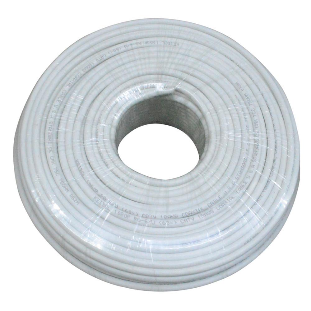 Cable Coaxial Rg6 Blanco Keibol Chipa X 100 Mts Ht10122