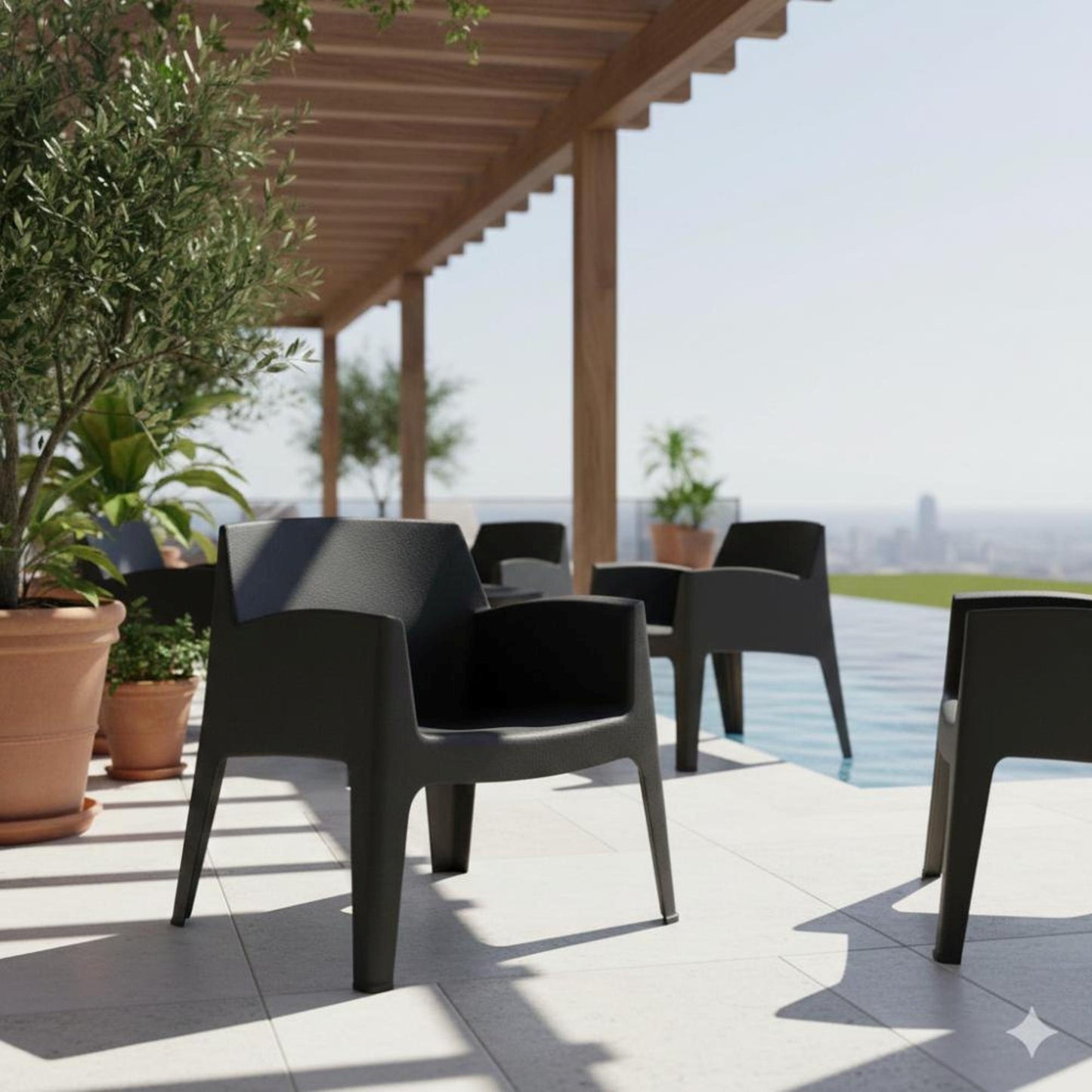 Silla Coron 73X62X48 Rta Negro