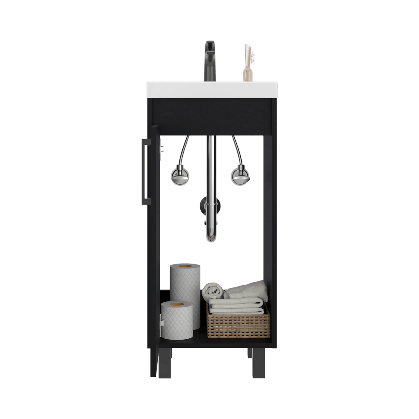 Mueble Para Lavamanos Oxford 86X39X32 Rta Wengue Zf